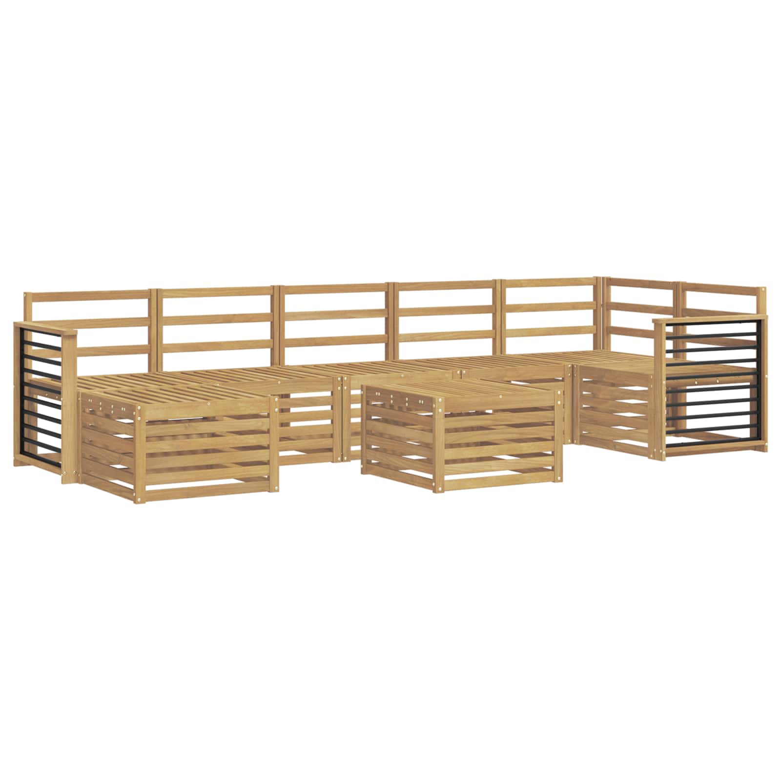 Set vanjskih sofa 8 pcs Bijela 59 x 59 x 37 cm