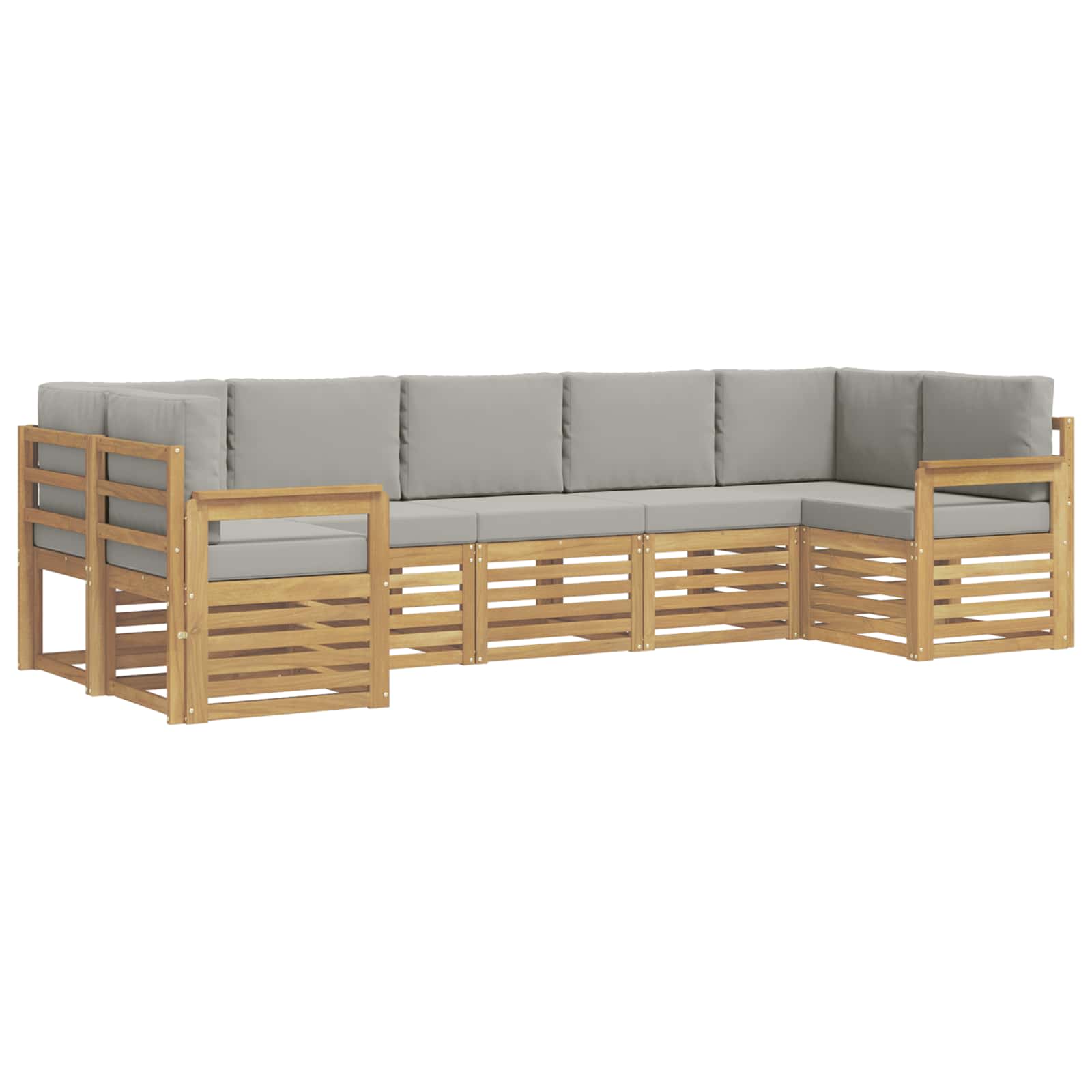 Set vanjskih sofa 6 pcs Bijela i svijetlosiva
