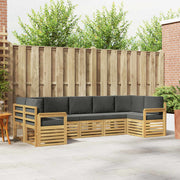 Set vanjskih sofa 6 pcs Bijela i Antracit 304 x 128,5 x 73 cm