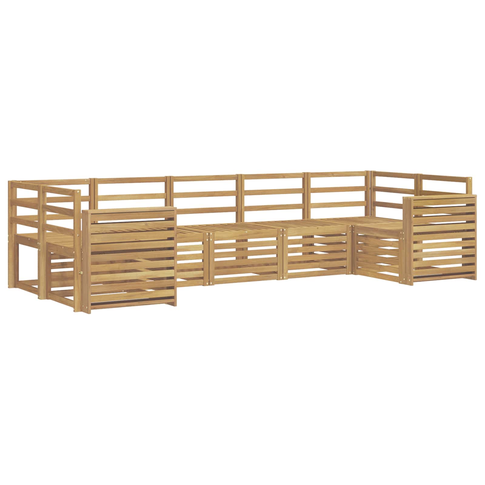 Set vanjskih sofa 7 pcs Bijela 304 x 132,5 x 73 cm
