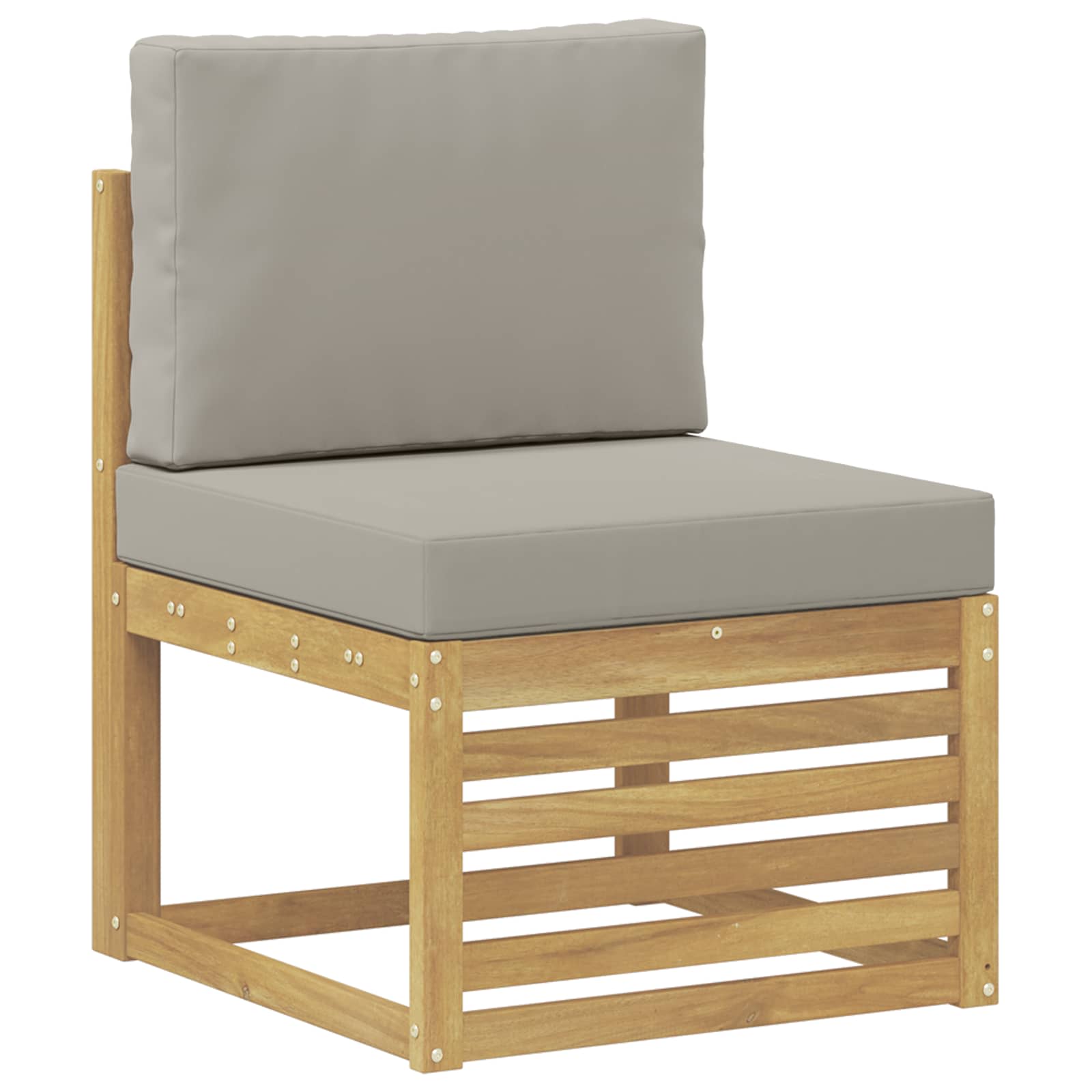 Set vanjskih sofa s jastukom 5 Komad Bijela i svjetlosiva