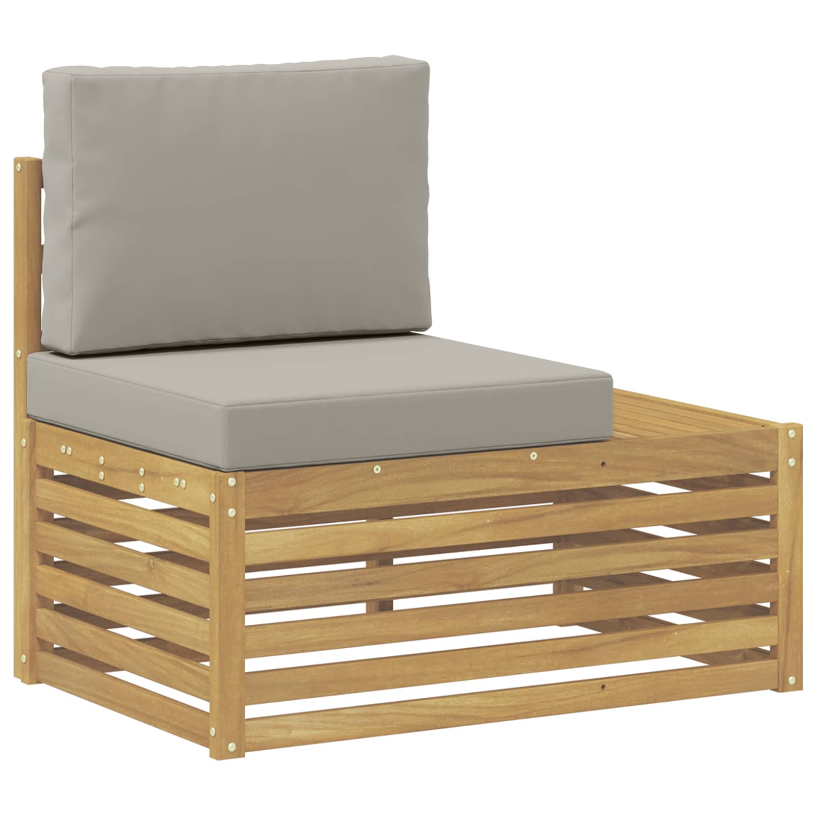 Set vanjskih sofa s jastukom 5 Komad Bijela i svjetlosiva