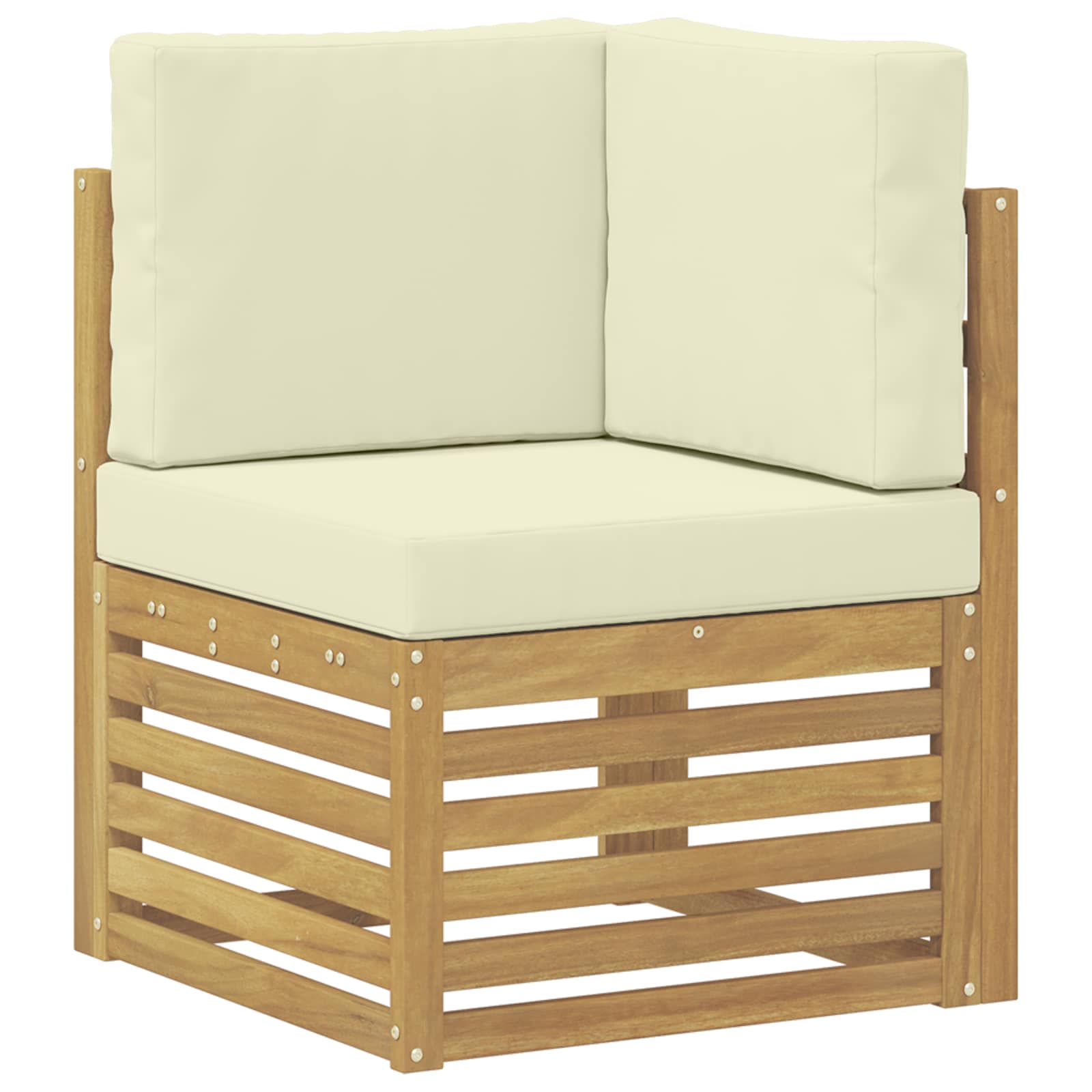 Set vanjskih sofa 8 pcs Bijela i Krem 59 x 59 x 37 cm Poliester