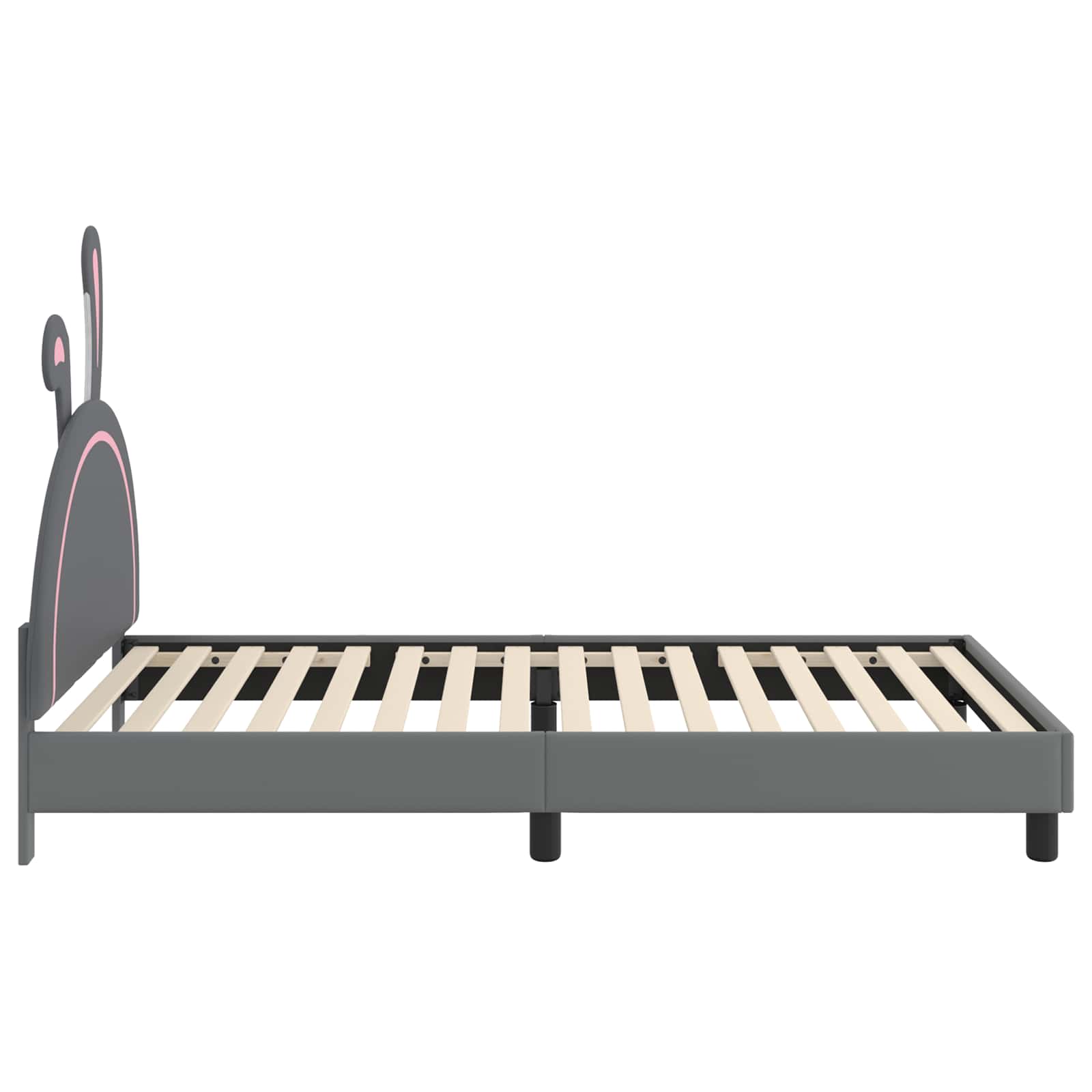 Krevet za djecu s uzglavljem Svjetlosiva 80 x 200 cm PU