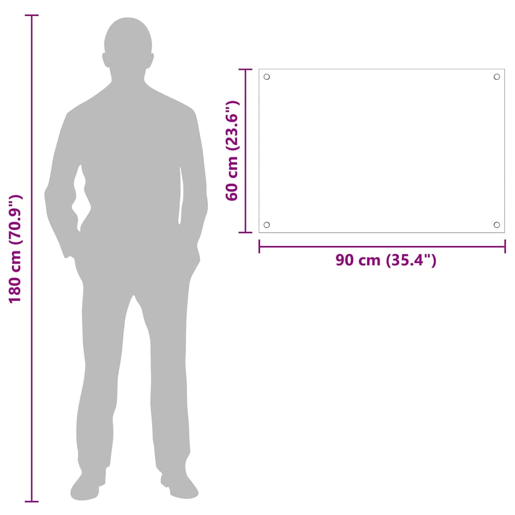 Kuhinjski zid Crna 90 x 60 cm Staklo otporno na udarce