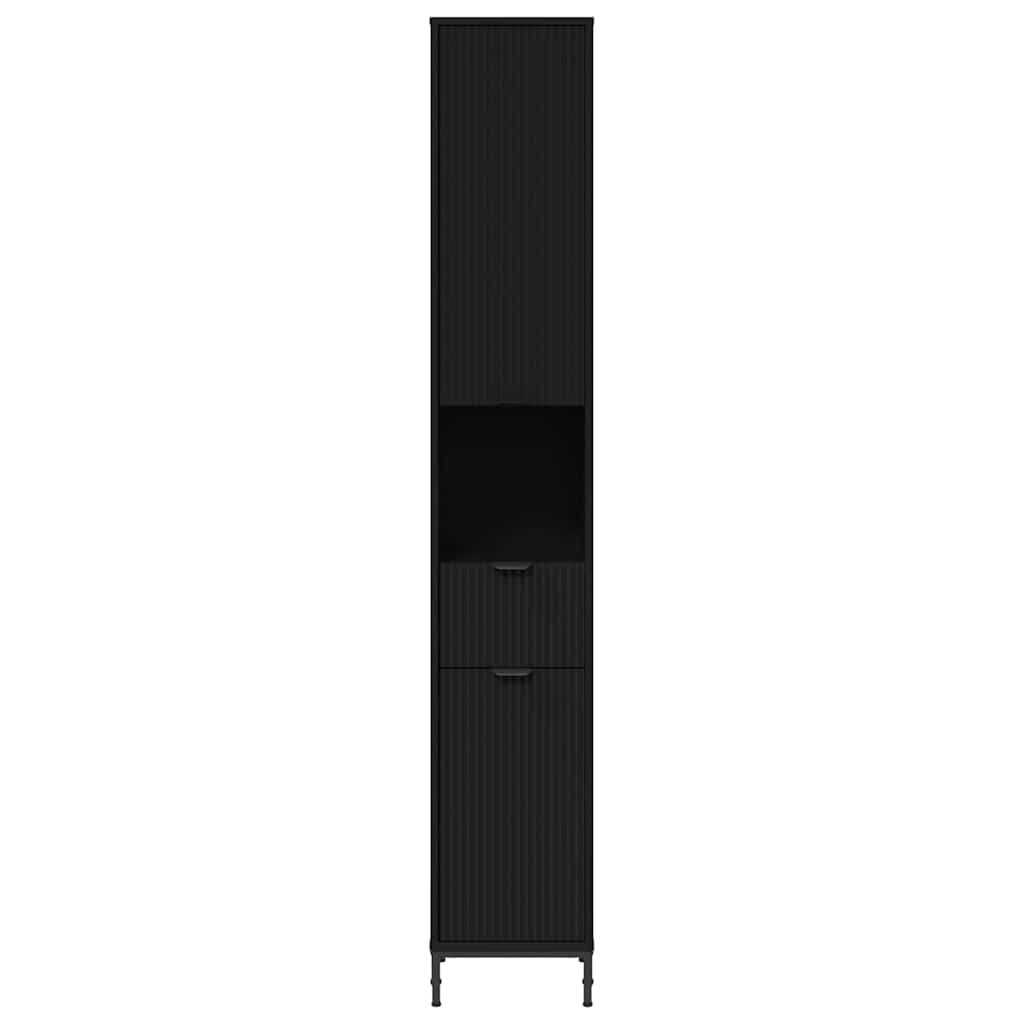 Kupaonski ormar s ladicama s pohranom Crna 31,5 x 33 x 190 cm