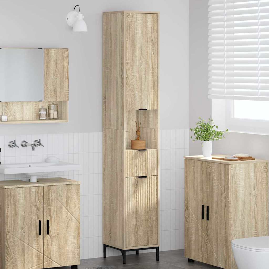 Kupaonski ormar s ladicama Sonoma hrast 31,5 x 33 x 190 cm