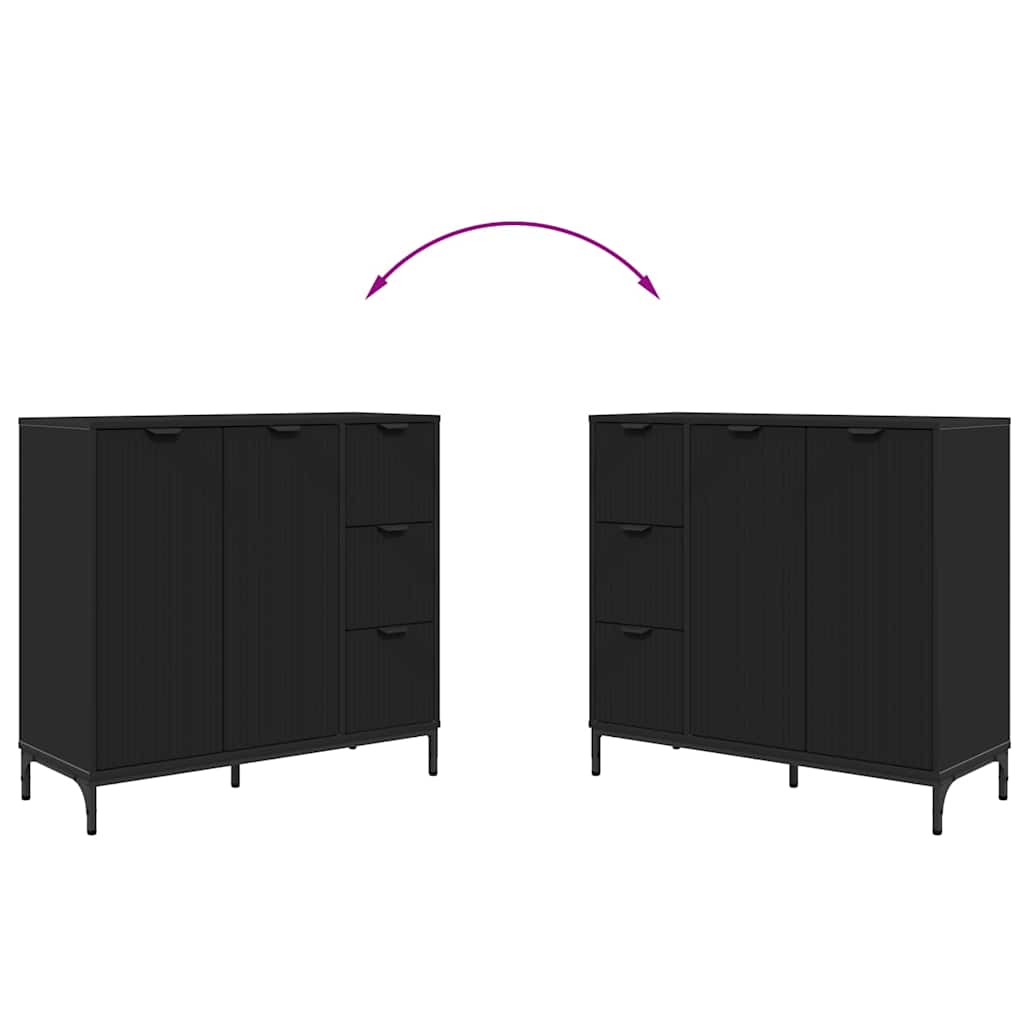 Kreveta s ladicama Crna 89,5 x 33 x 82 cm Konstruirano drvo