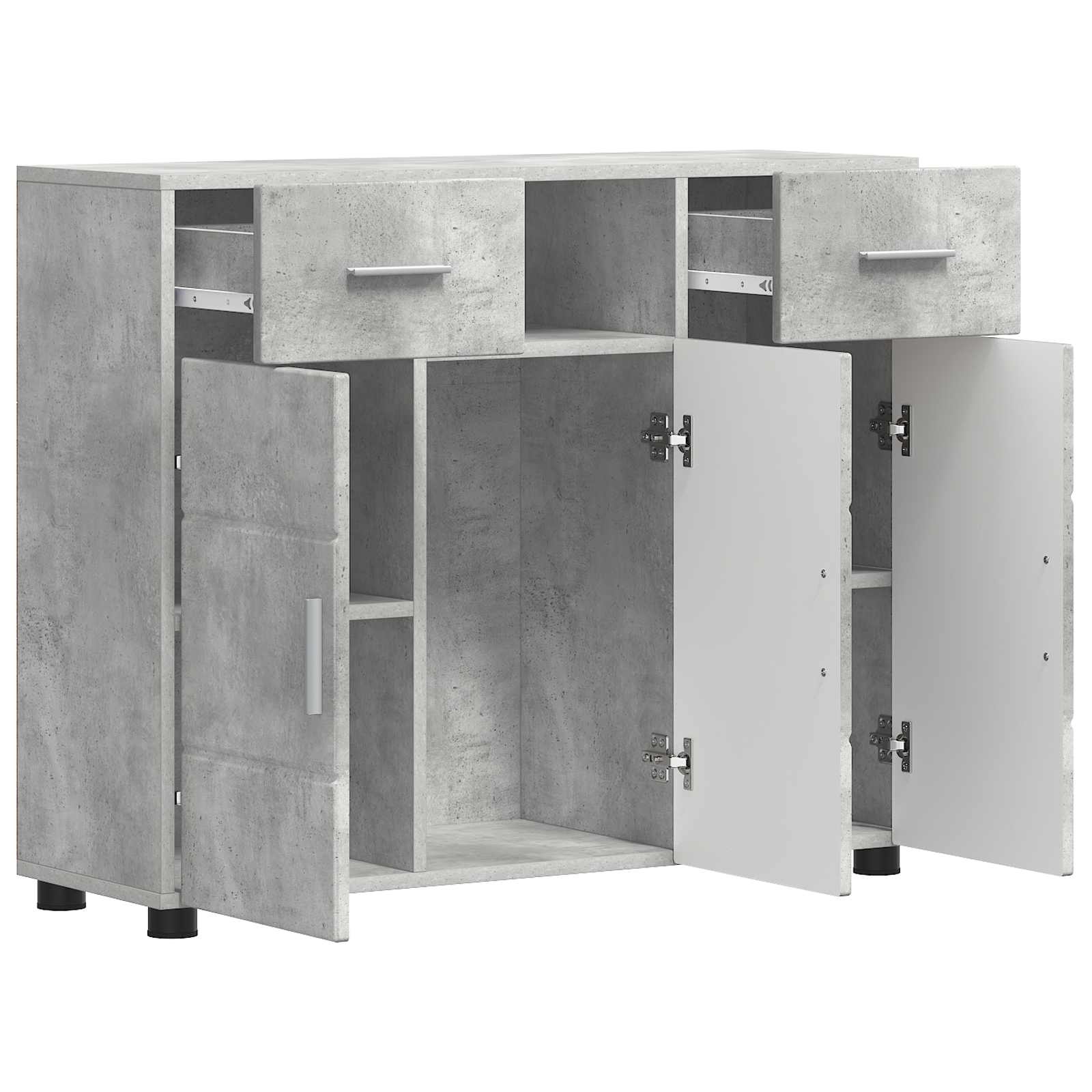 Drveni ormar s ladicama Betonski sivi 88,5 x 30,5 x 73 cm