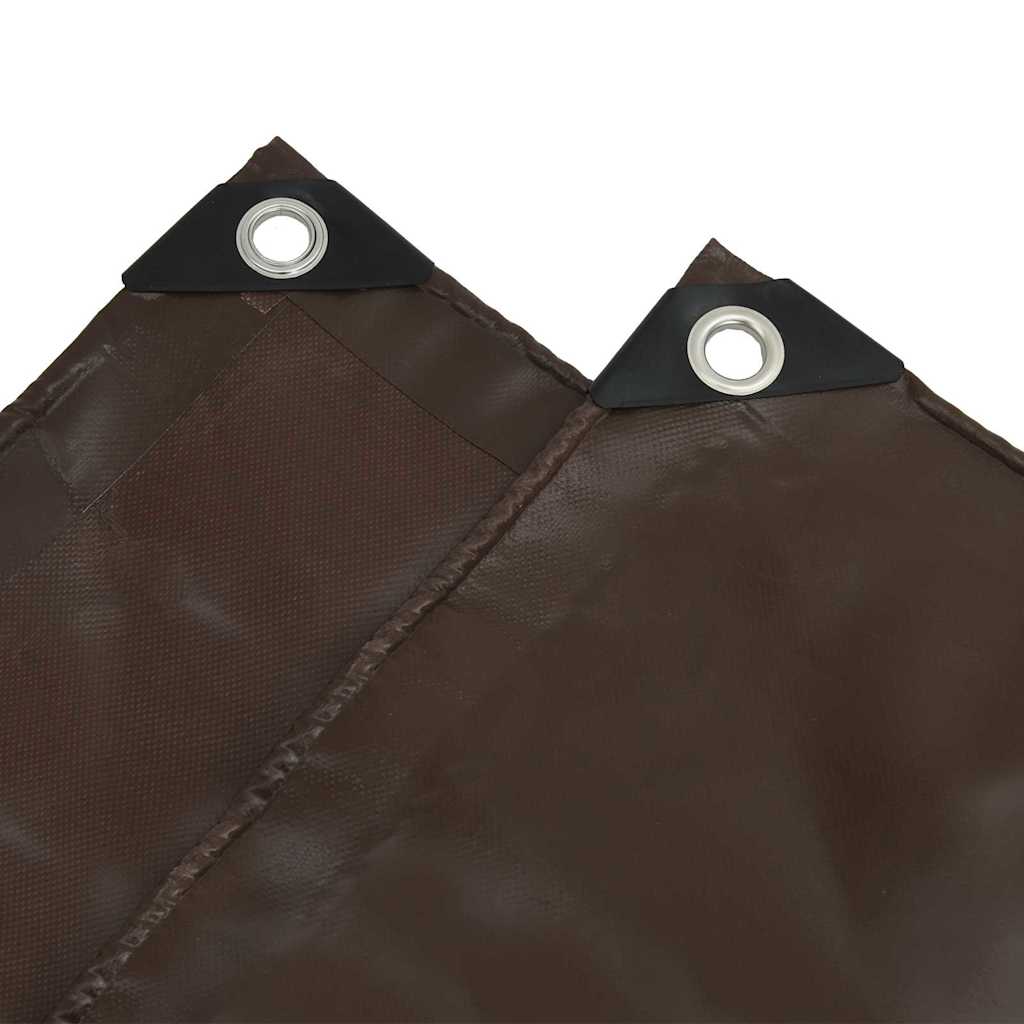Cerada 650g / m² Smeđa 1,5 x 6 m Platno s PVC premazom