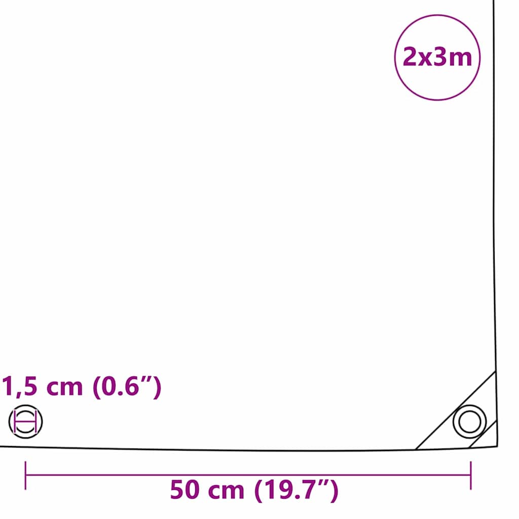 Cerada 650g / m² Bež 2 x 3 m Platno s PVC premazom