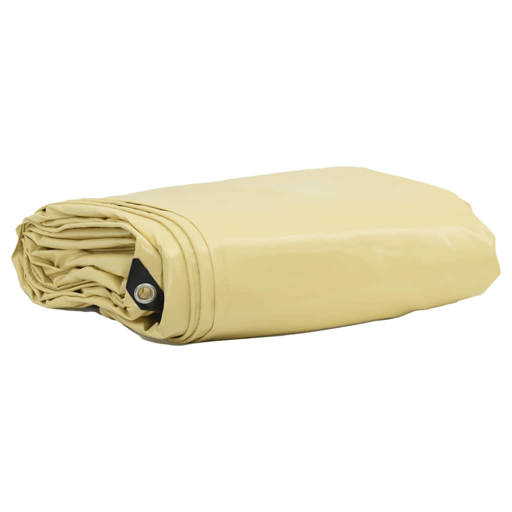 Cerada 650g / m² Bež 2,5 x 4,5 m Platno s PVC premazom