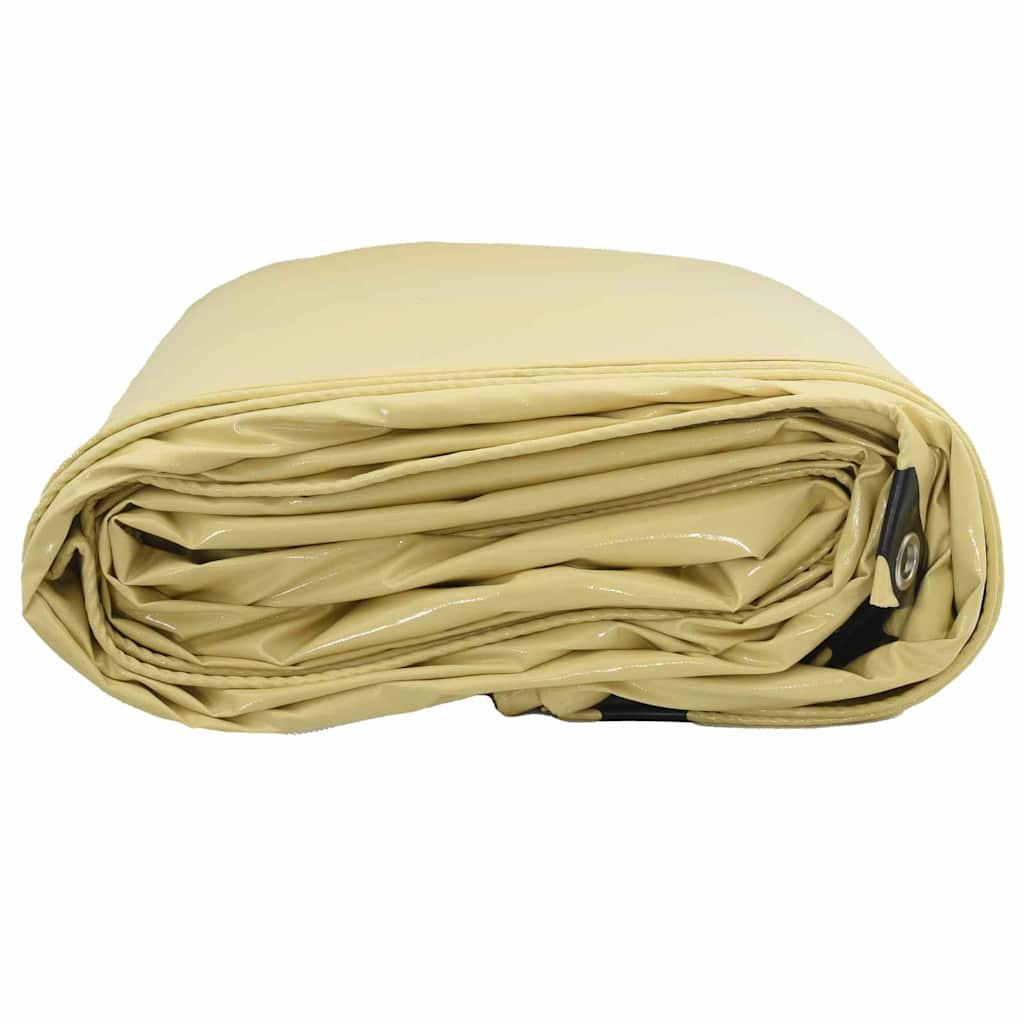 Cerada 650g / m² Bež 5 x 5 m Platno s PVC premazom