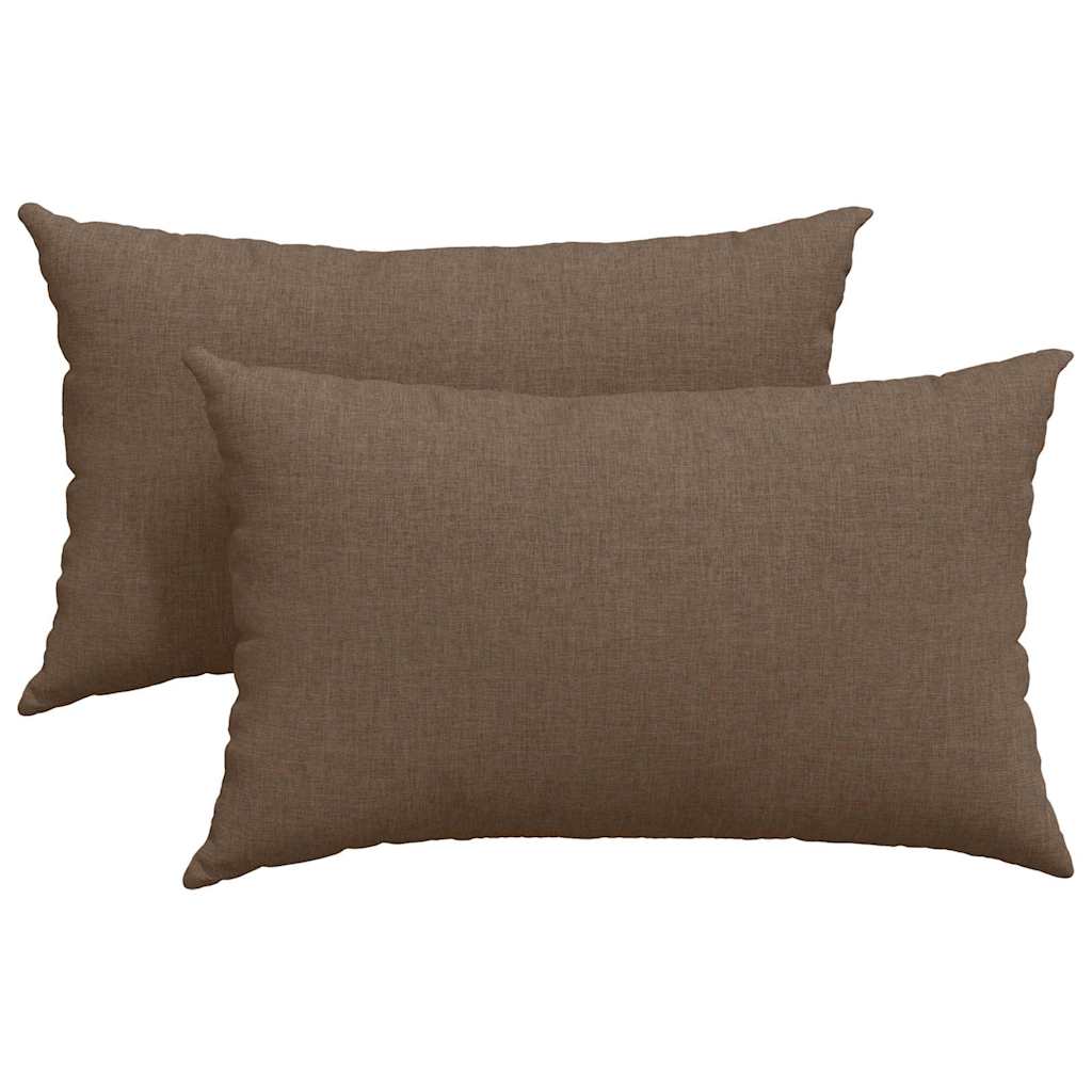 Jastučići za sofu 2 pcs Smeđa 50 x 30 cm tkanina