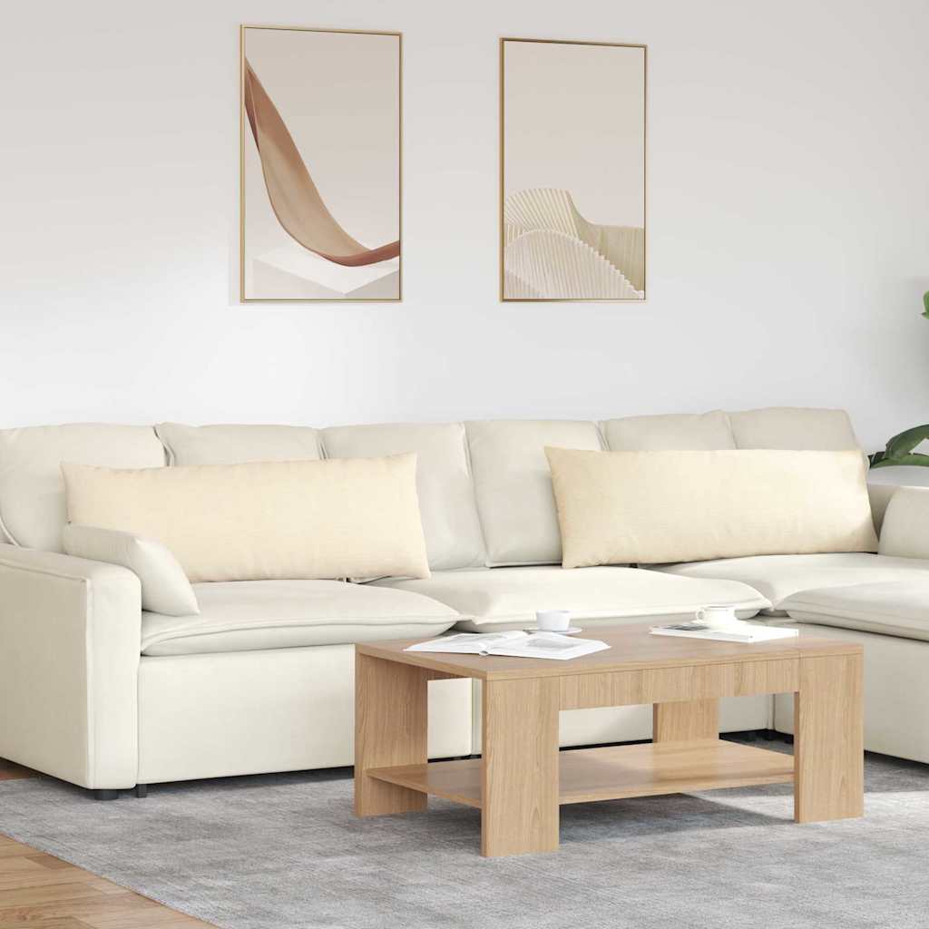 Jastučići za sofu 2 pcs Krema 120 x 40 cm Kordura tekstil