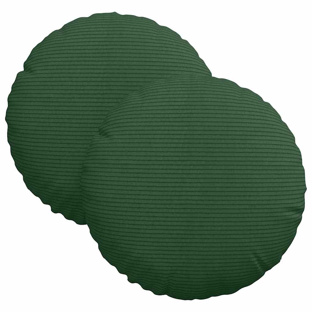 Jastučići za sjedenje 2 pcs Tamnozelena Ø30 x 13 cm