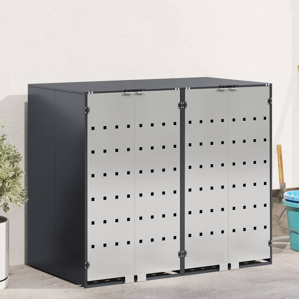 Skladištenje kanti za 3 kante Čelik Antracit