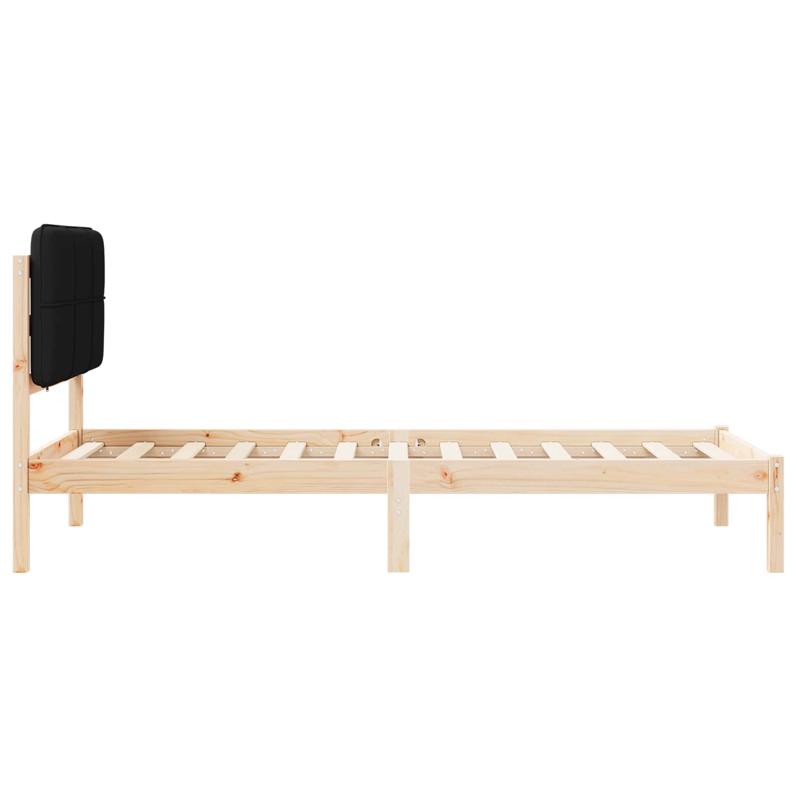 Krevetni okvir s tapiciranim uzglavljem Crna 100 x 200 cm