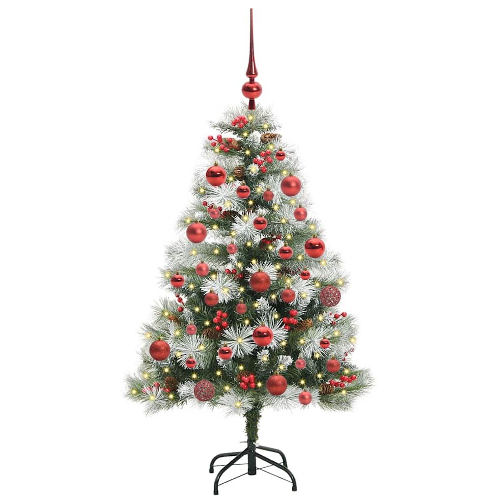 Umjetno božićno drvce S LED lampica Zelena i bijela 150 cm