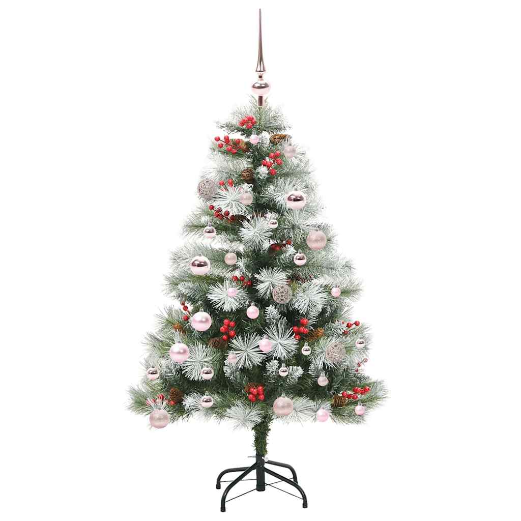 Umjetno božićno drvce S LED lampica Zelena i bijela 150 cm
