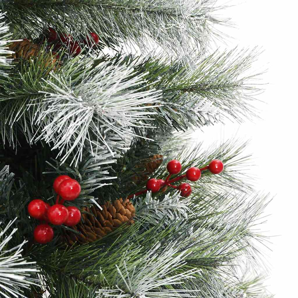 Umjetno božićno drvce S LED lampica Zelena i bijela 150 cm