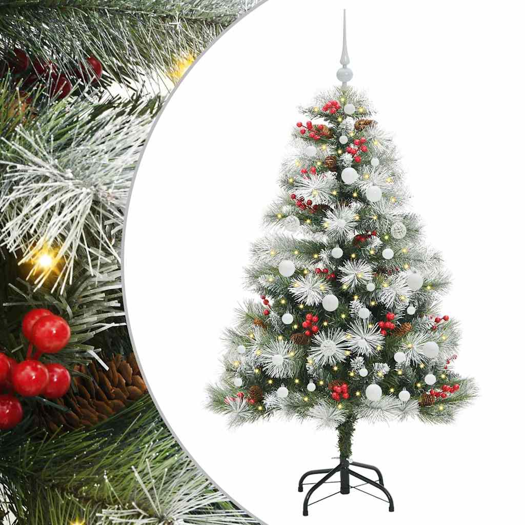 Umjetno božićno drvce S LED lampica Zelena i bijela 150 cm