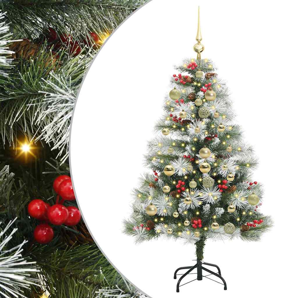 Umjetno božićno drvce S LED lampica Zelena i bijela 150 cm