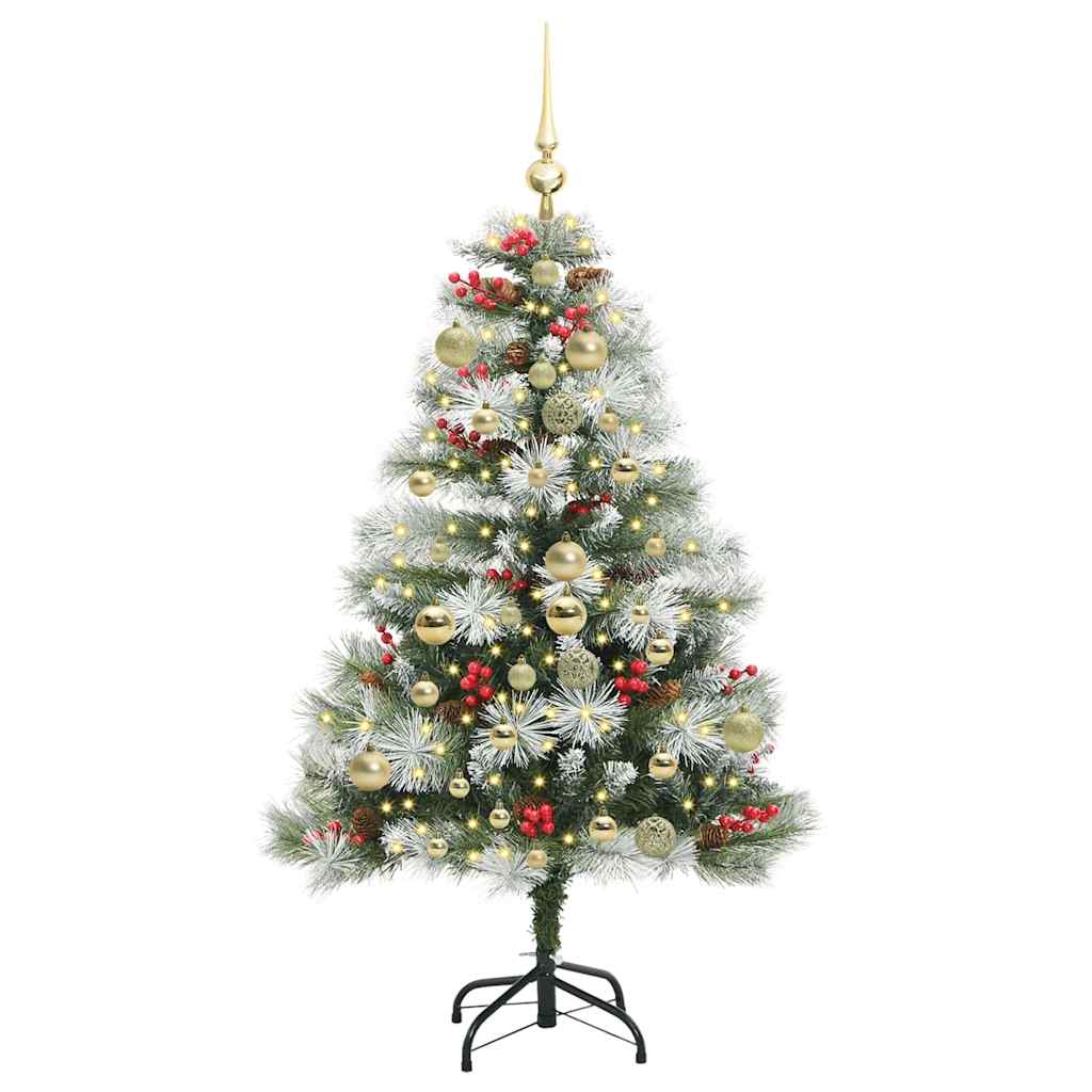 Umjetno božićno drvce S LED lampica Zelena i bijela 150 cm