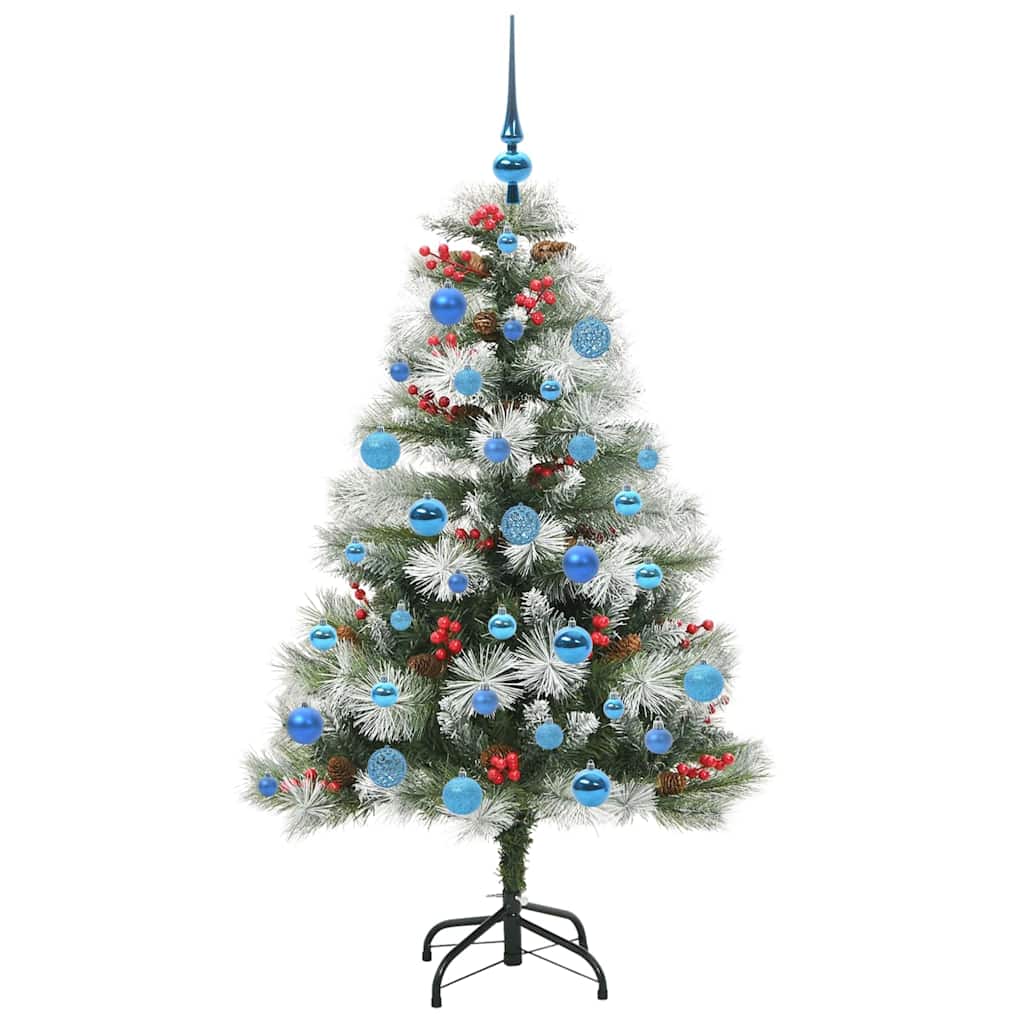Umjetno božićno drvce S LED lampica Zelena i bijela 150 cm