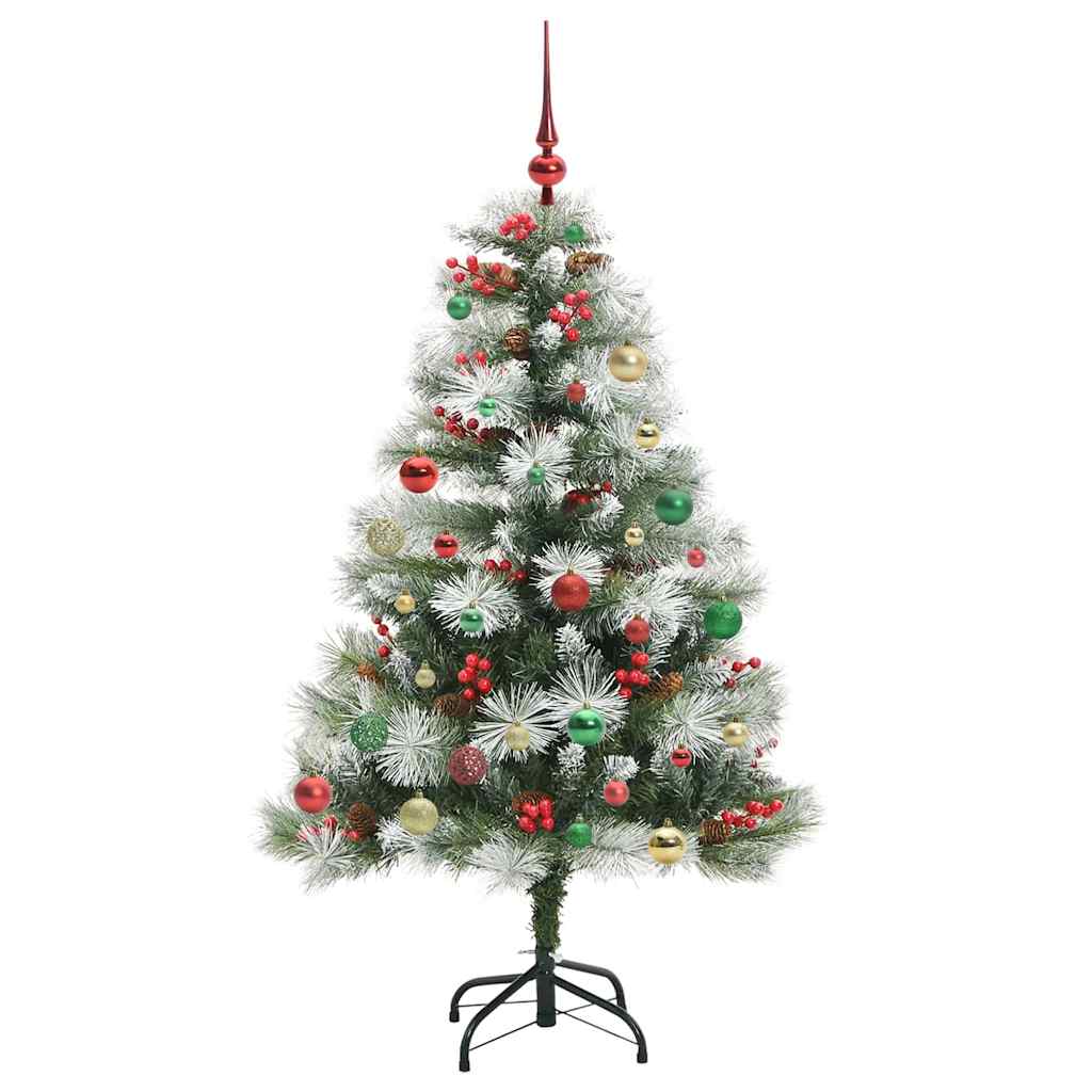 Umjetno božićno drvce S LED lampica Zelena i bijela 150 cm