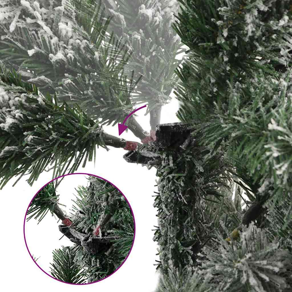Umjetno božićno drvce s nogom Zelena i bijela 210 cm