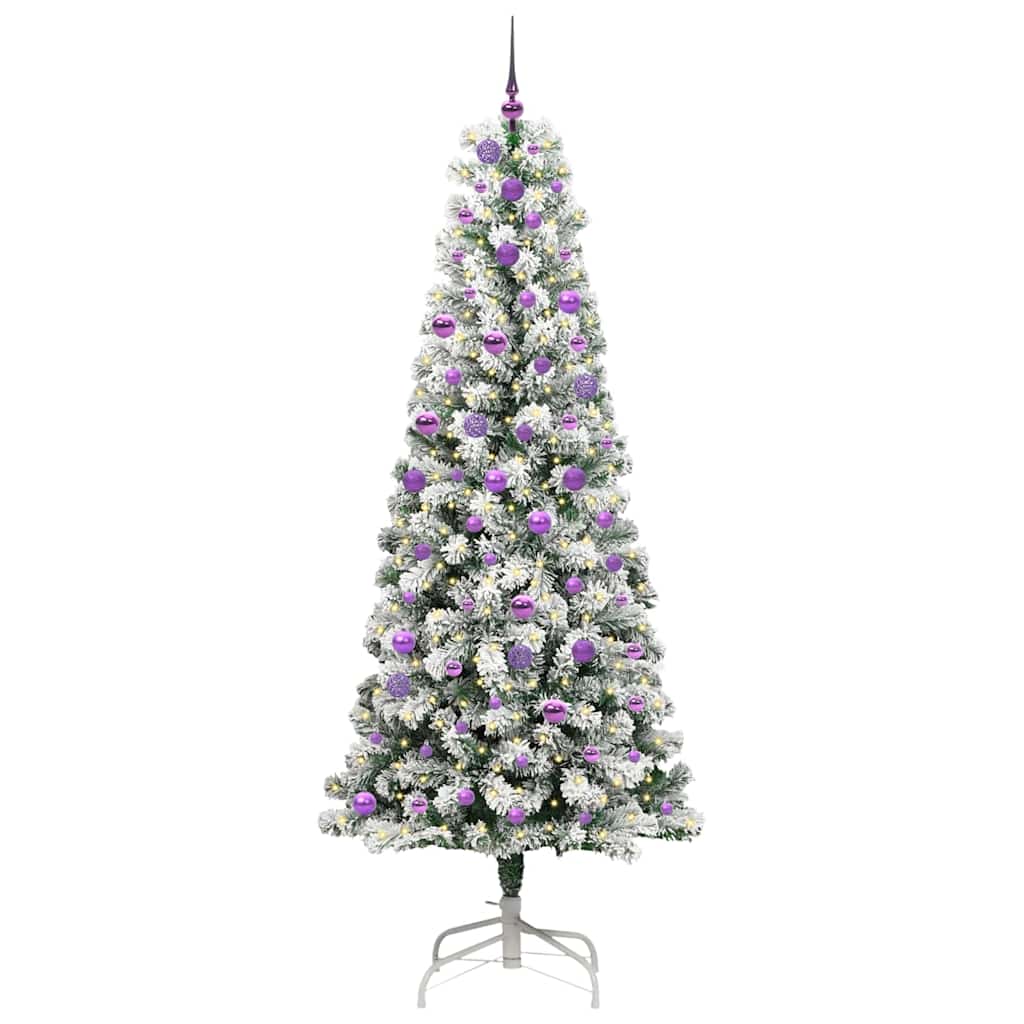 Umjetno božićno drvce s nogom Zelena i bijela 240 cm