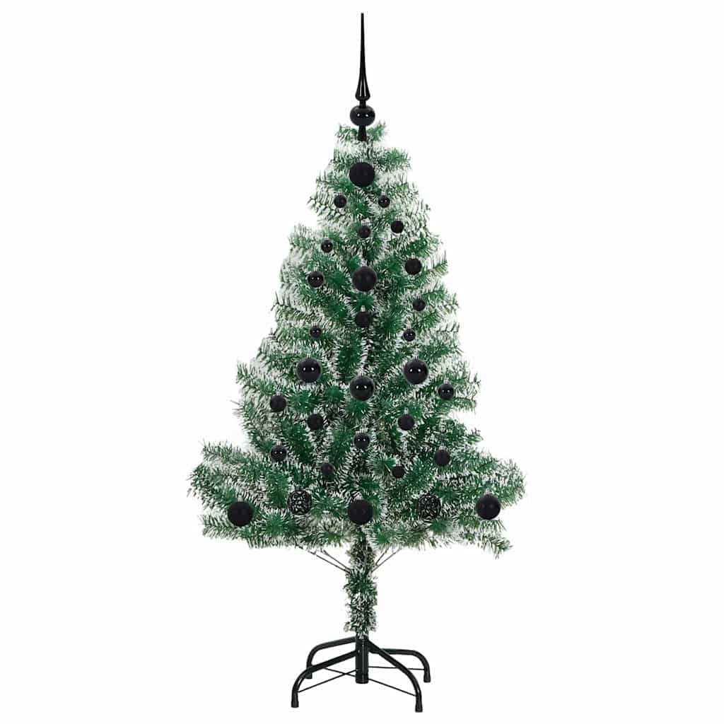 Umjetno Božićno Drvo s Snježnim Flokom i LED Svjetlom 120 cm