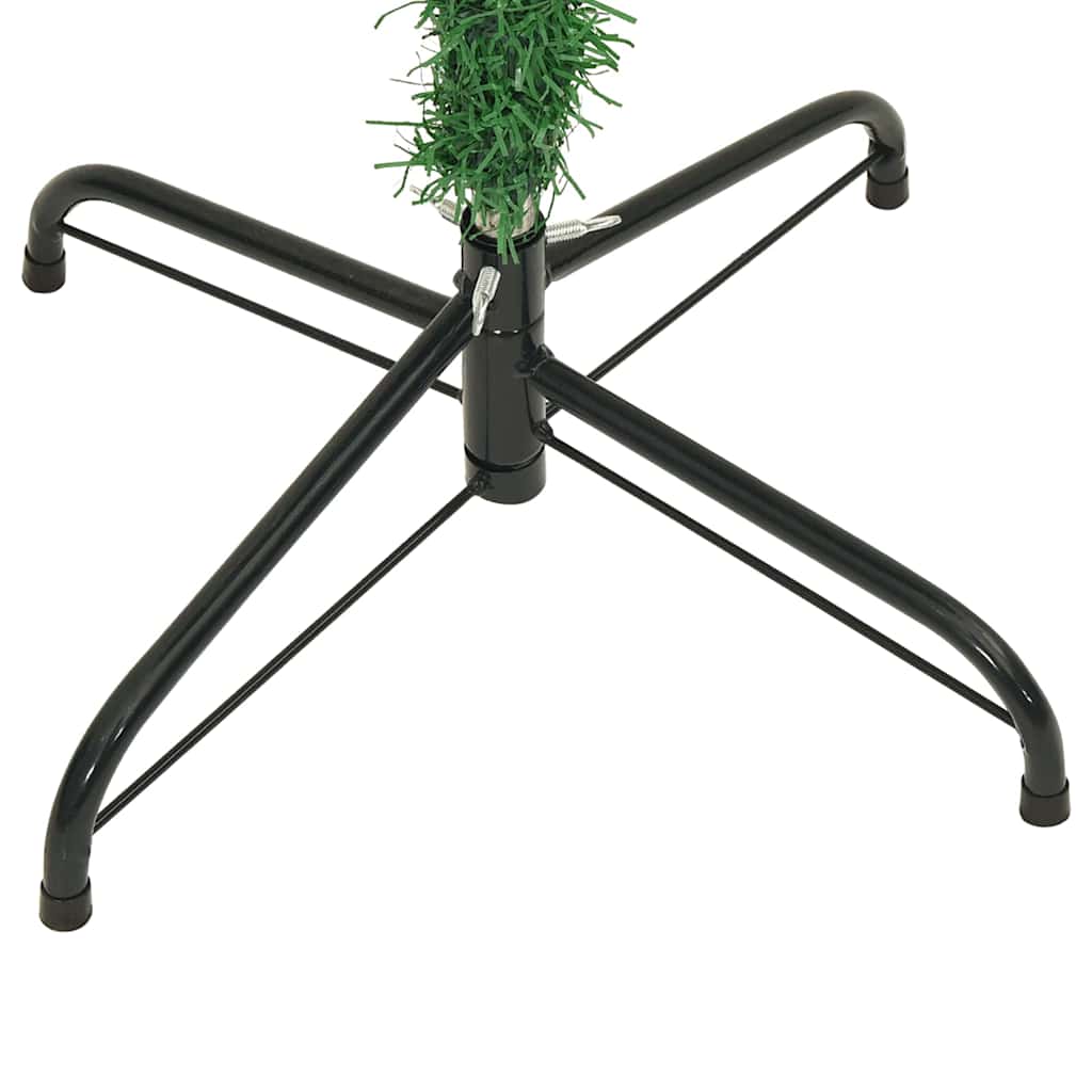 Odljeveni Umjetni Božićni Drvo s Lopticama Zelena 210 cm PVC
