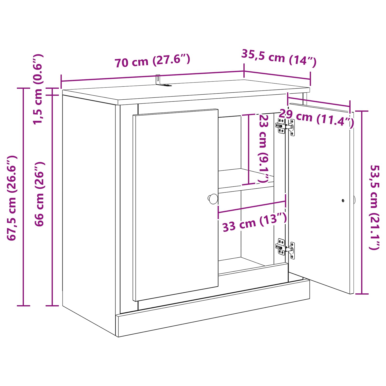 Komode 3 pcs Staro drvo 210 x 35,5 x 67,5 cm Konstruirano drvo
