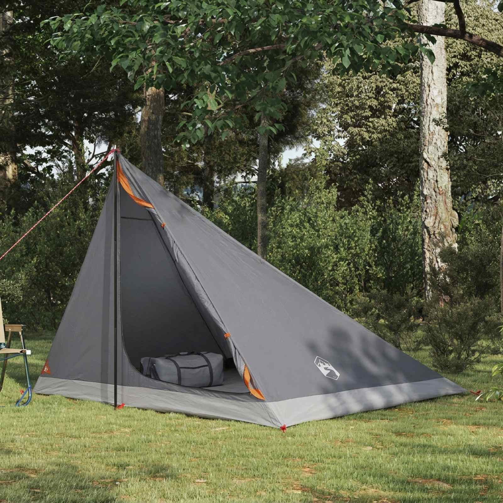 Šator za planinarenje Siva i narančasta 4 osobe