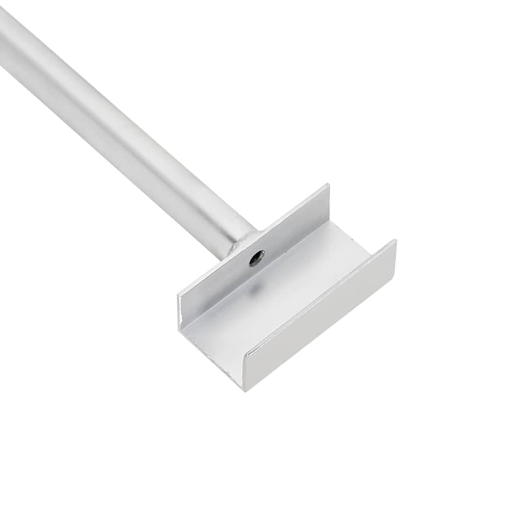 Kuka za platna za prikolice 4 pcs Srebrno 130-210 cm Aluminij