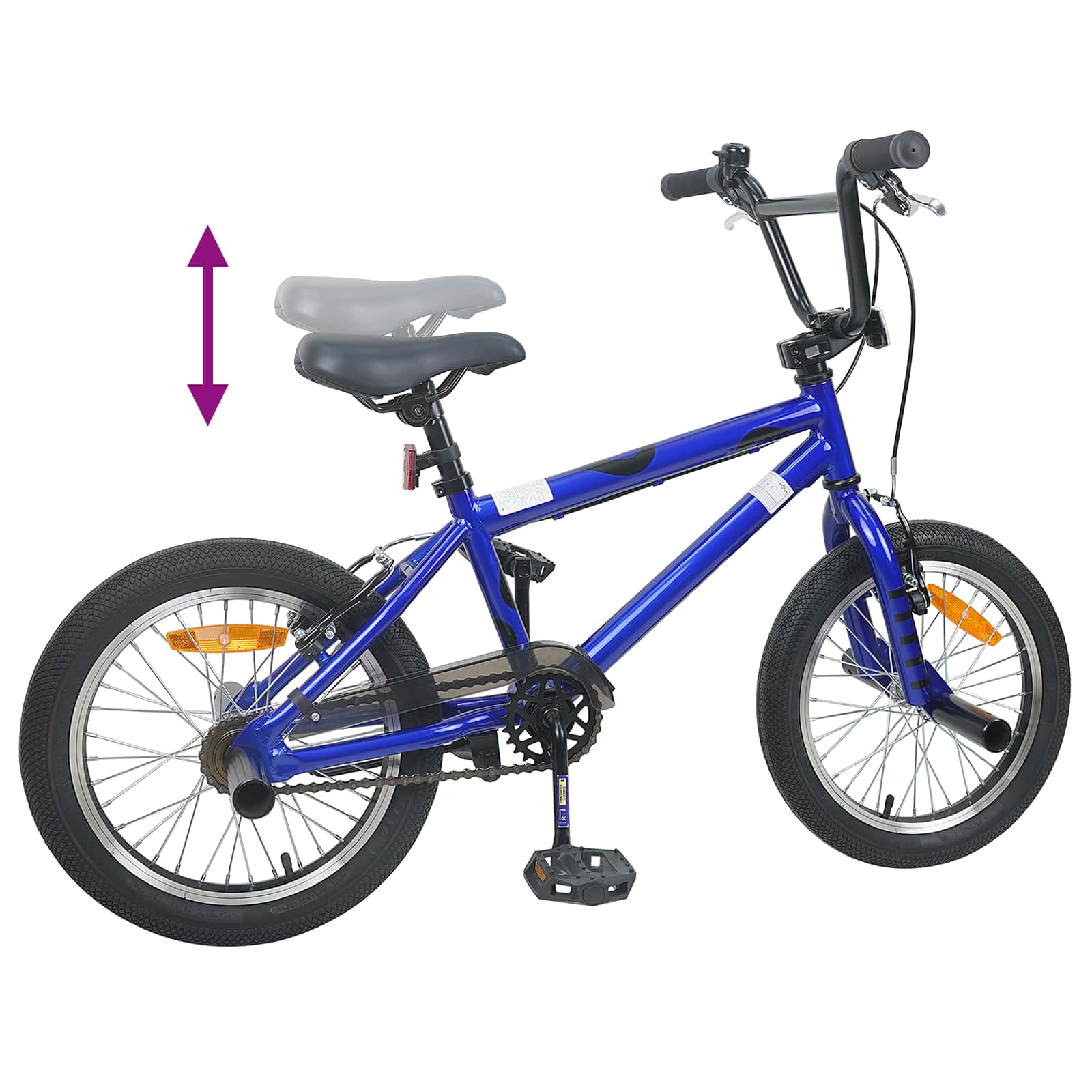 BMX Bicikl 16 Inča za 5-8 godina Tamno plava