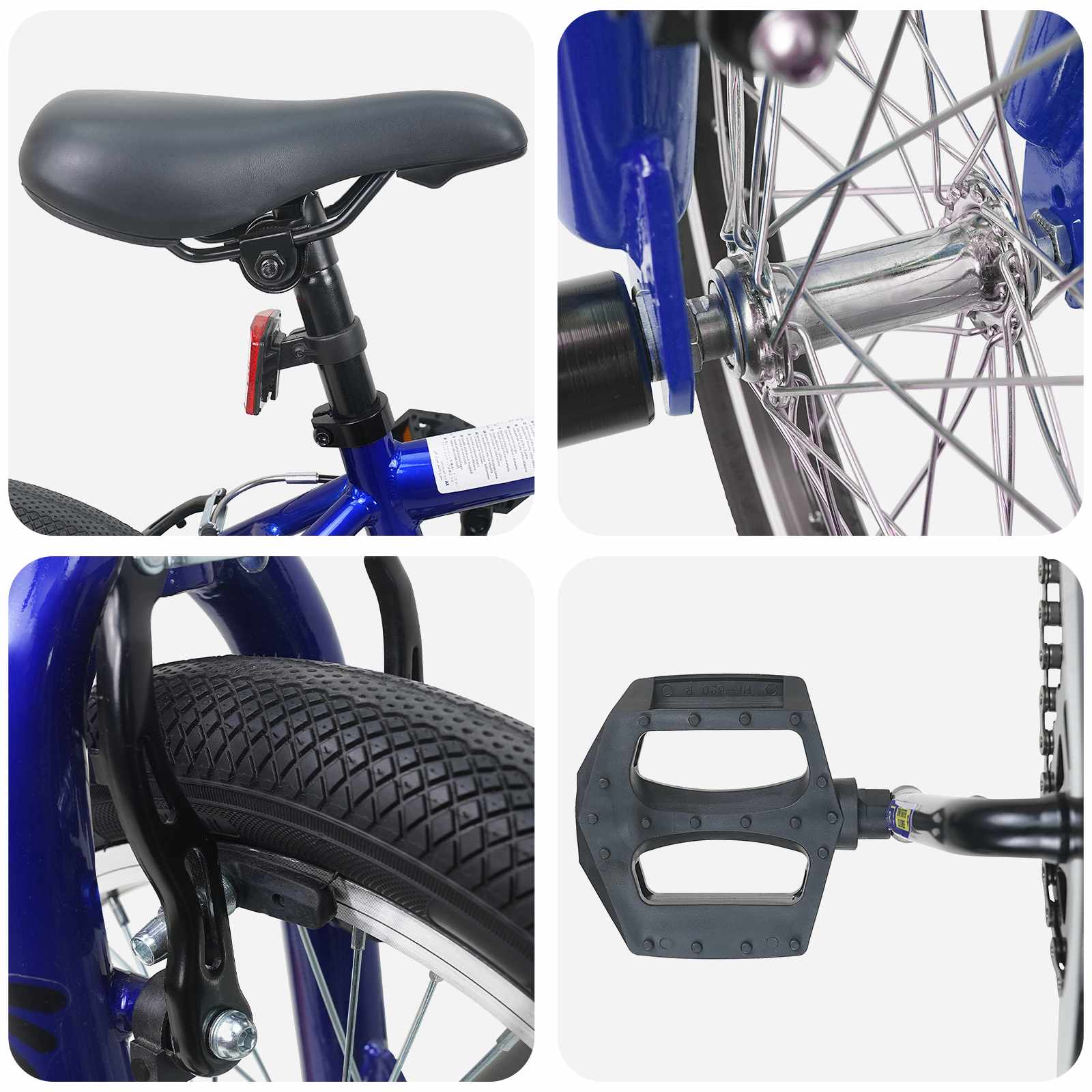BMX Bicikl 18 Inča za djecu od 7 do 10 godina Tamno plava