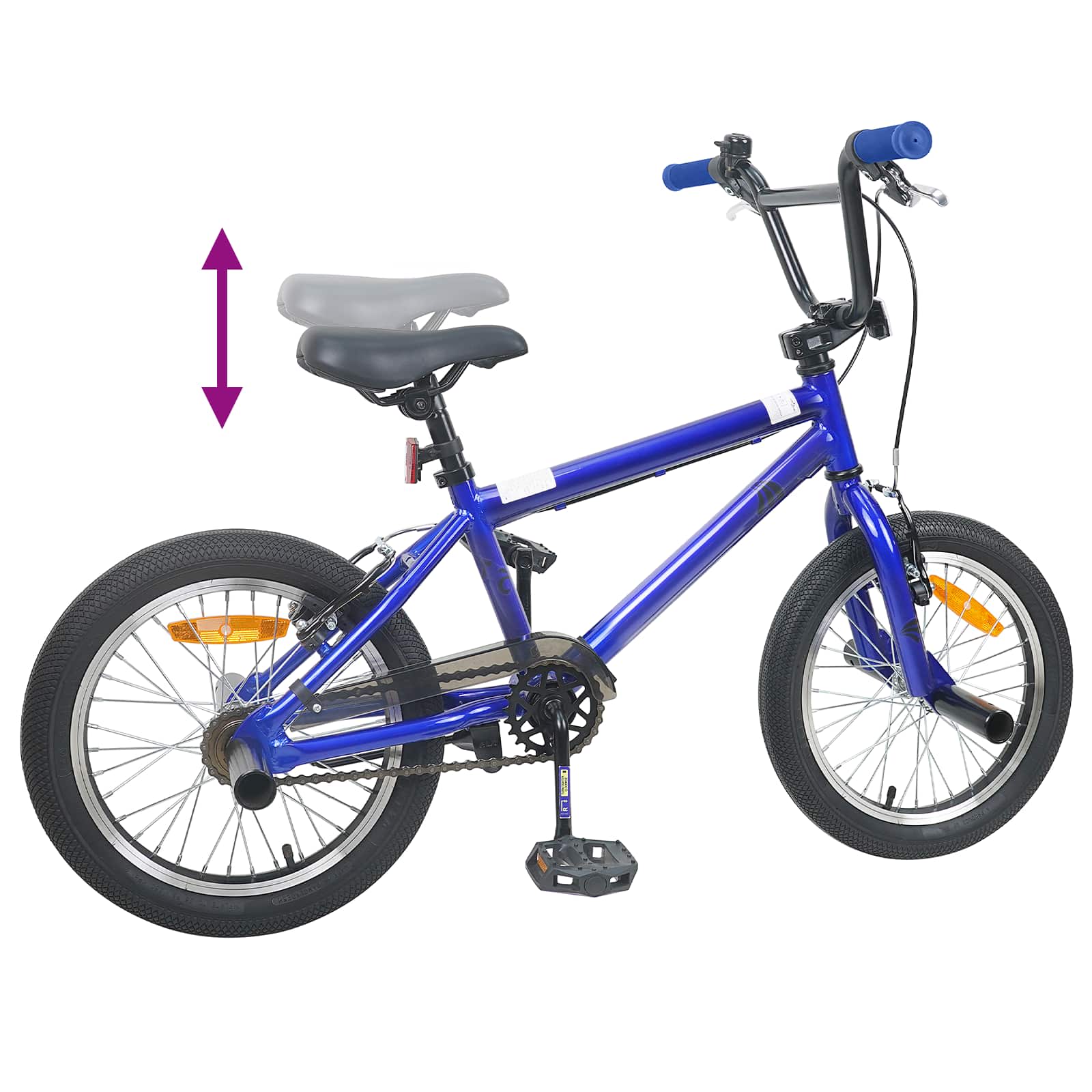 BMX Bicikl 18 Inča za djecu od 7 do 10 godina Tamno plava
