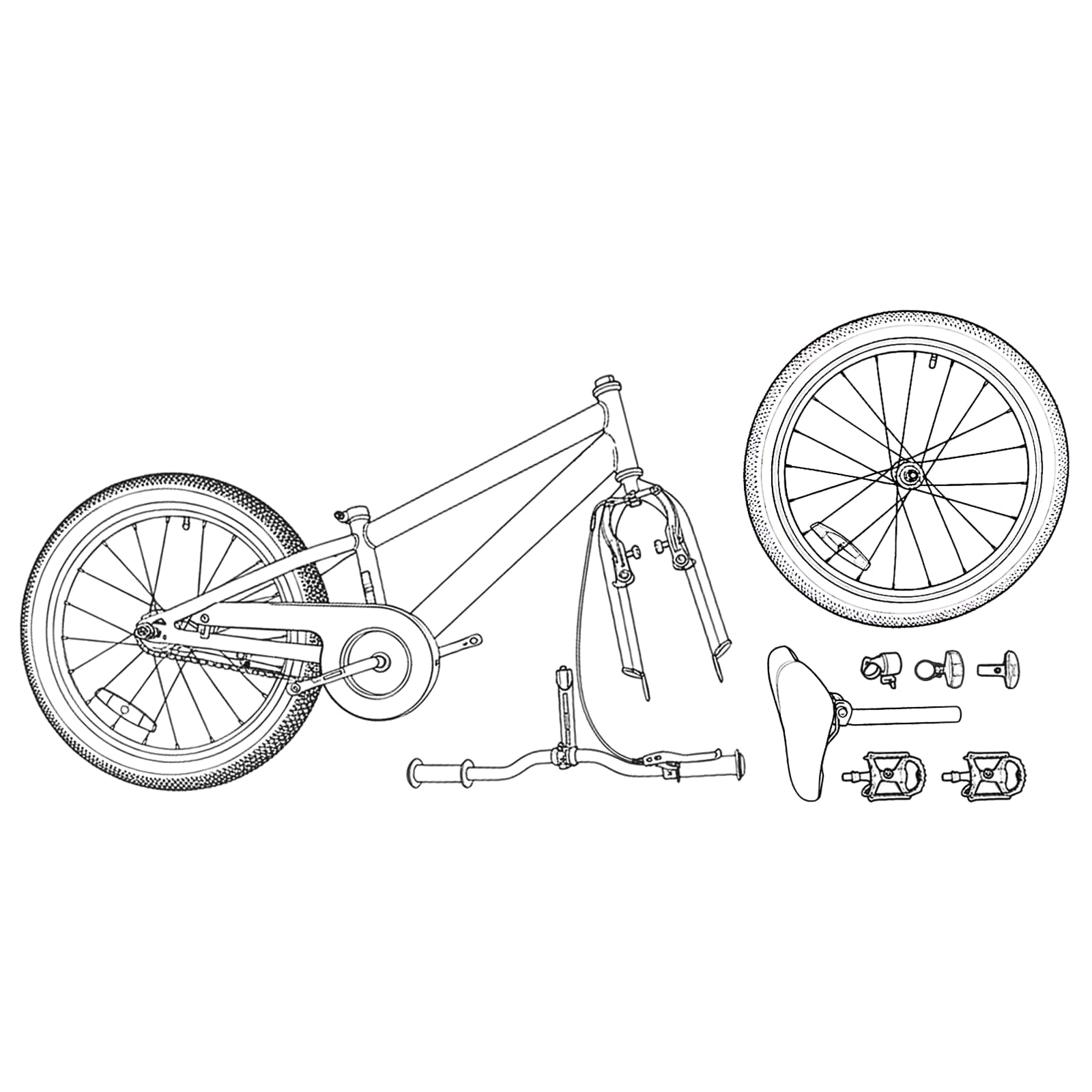 BMX Bicikl 18 Inča za djecu od 7 do 10 godina Narančasta