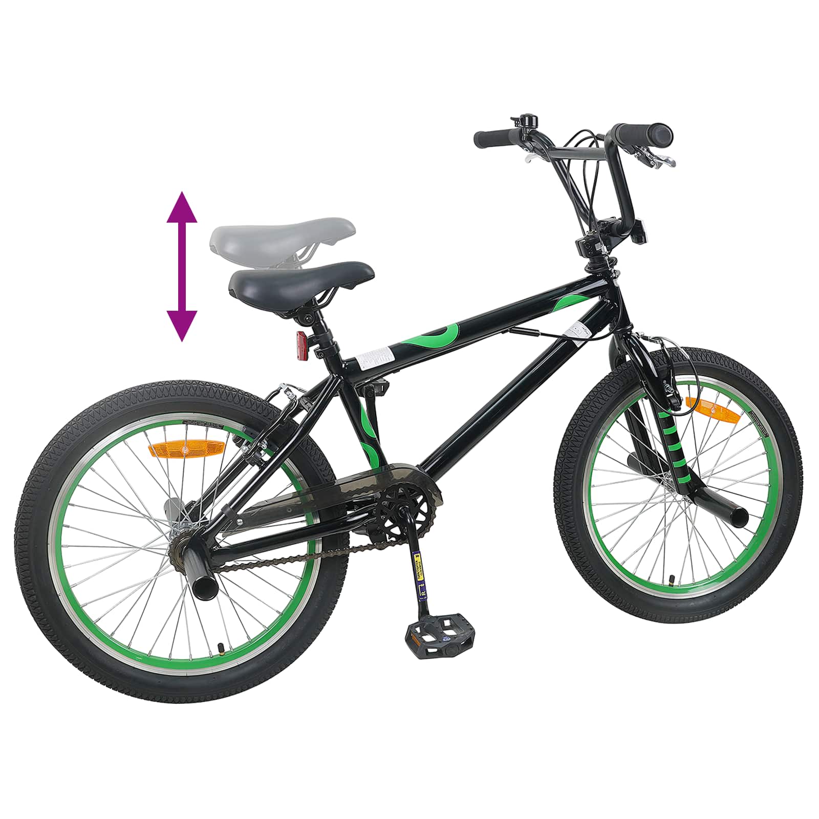 BMX Bicikl 20 Inča za osobe starije od 9 godina Crna