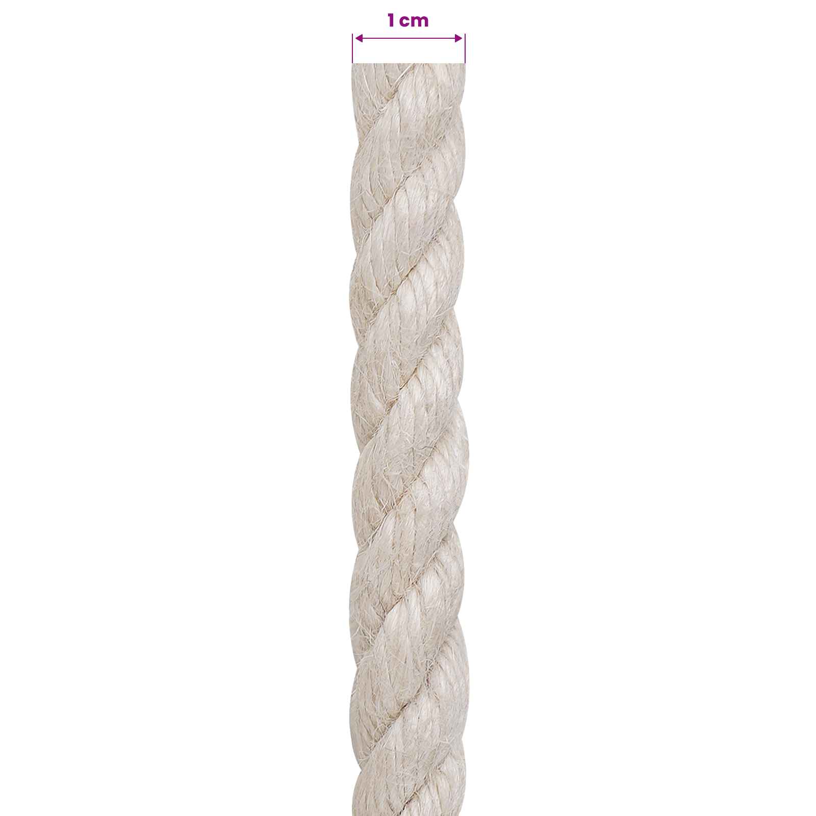 Uže od jute 10 Bijela 100% Juta Tossa