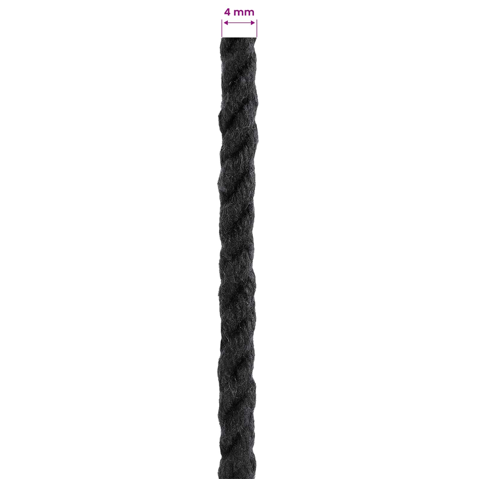 Konop Crna 0,4 x 0,4 x 50000 cm Pamuk