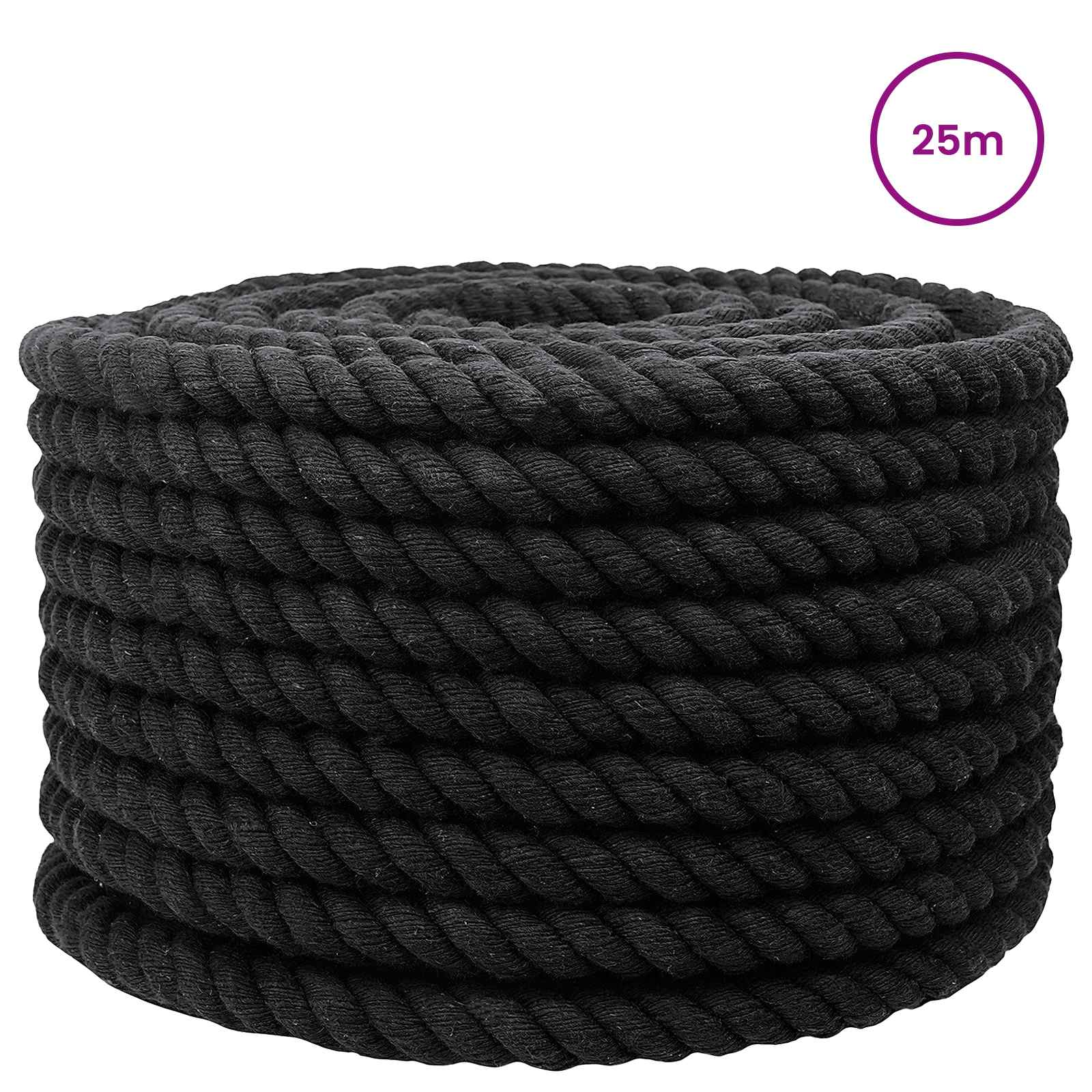 Konop Crna 2 x 2 x 2500 cm Pamuk
