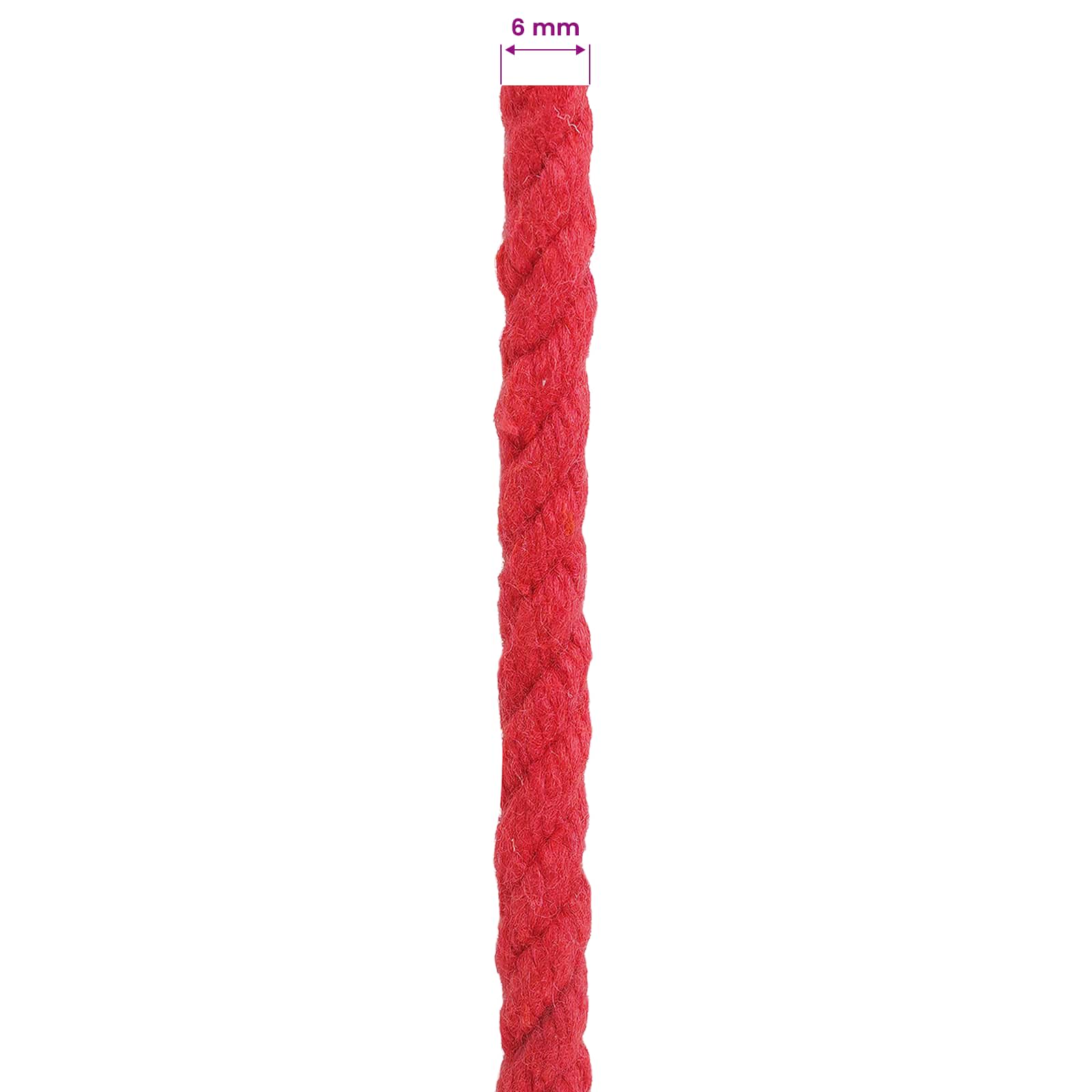 Konop Crvena 0,6 x 0,6 x 10000 cm Pamuk