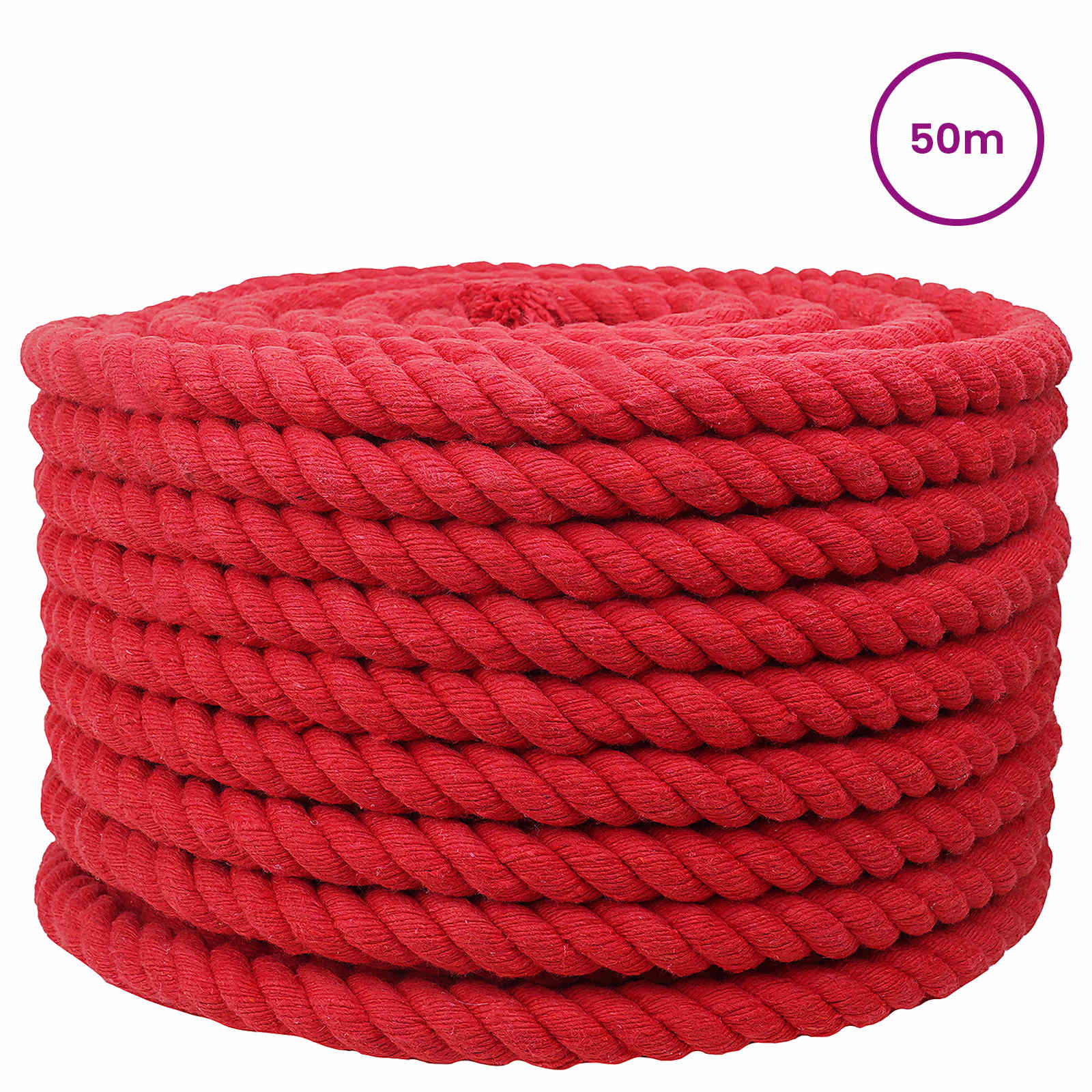 Konop Crvena 1,6 x 1,6 x 5000 cm Pamuk