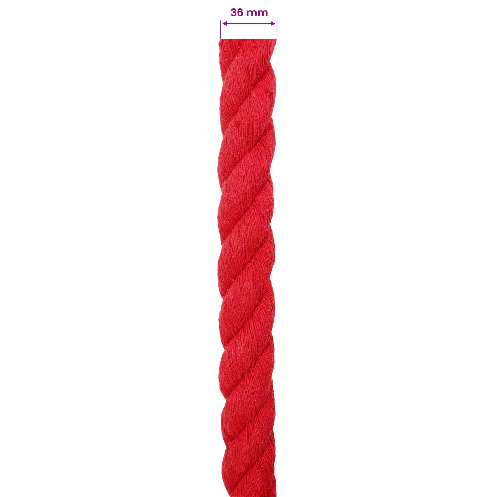 Konop Crvena 3,6 x 3,6 x 500 cm Pamuk
