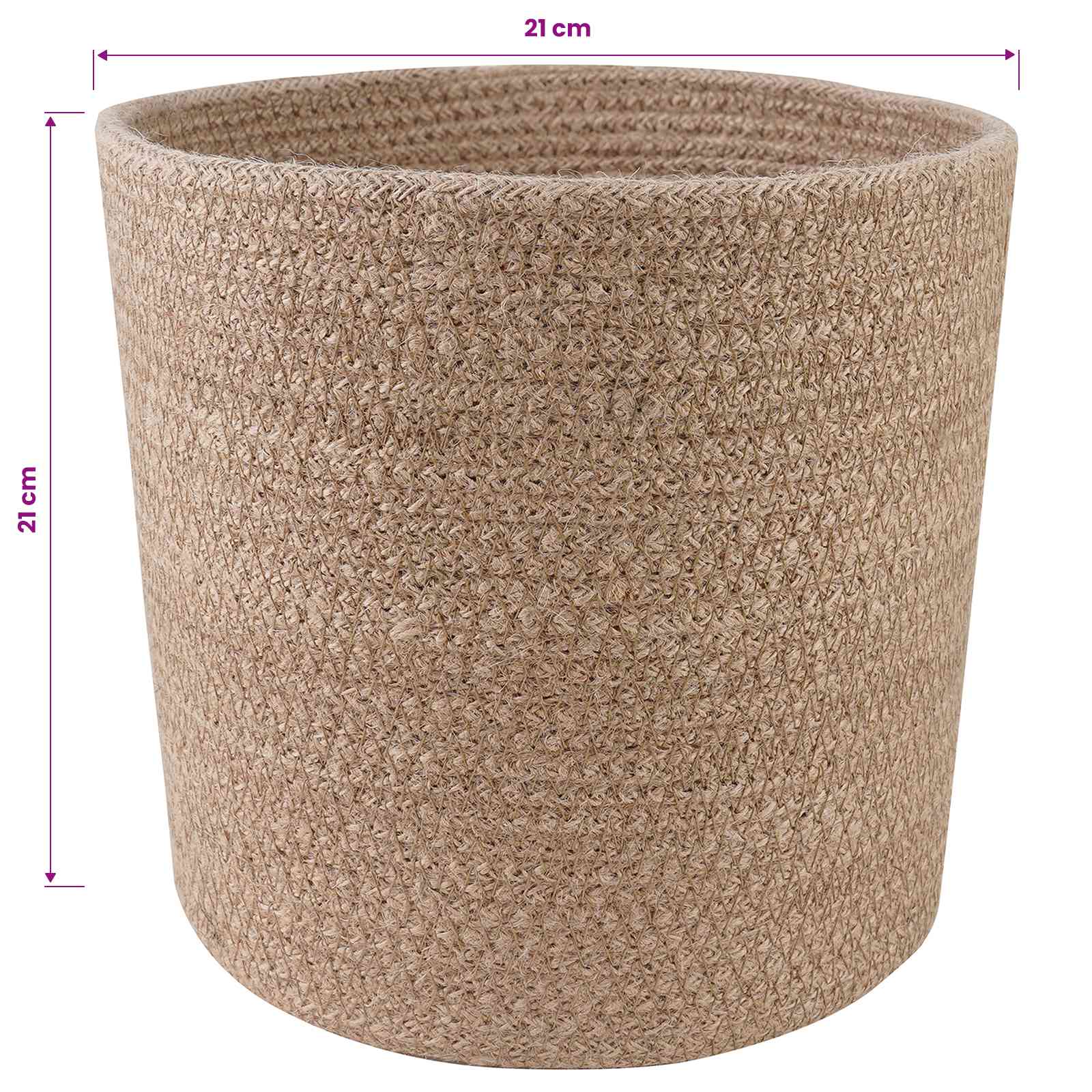 Set saksija za biljke 2 pcs Prirodna Ø 21 x 21 cm 100% Jut