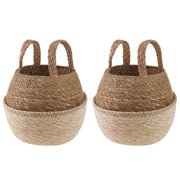 Saksija za biljke s ručkama 2 pcs Bijela Ø 22 x 20 cm